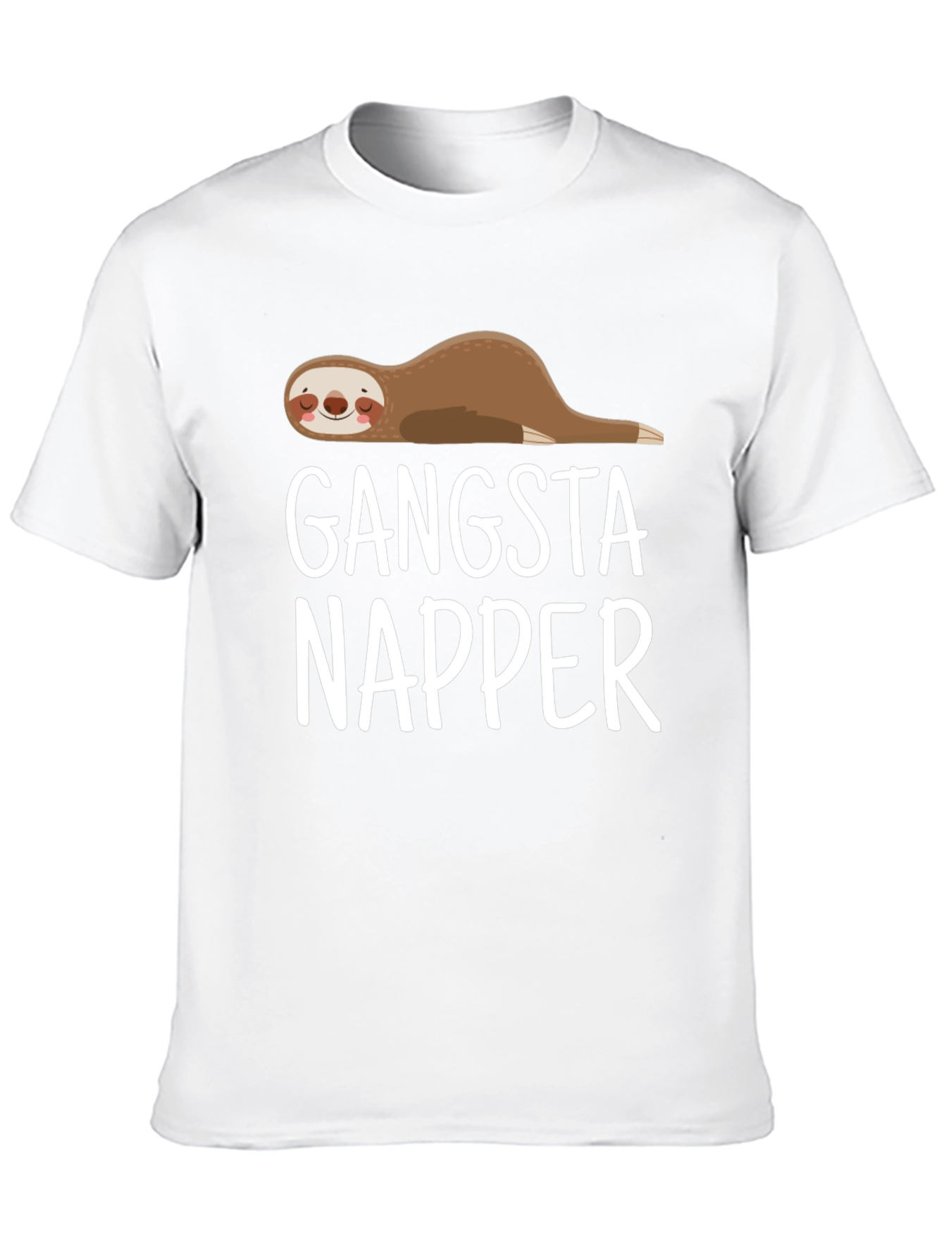 Gangsta Napper Sloth T-Shirt - Lazy Lounger Style