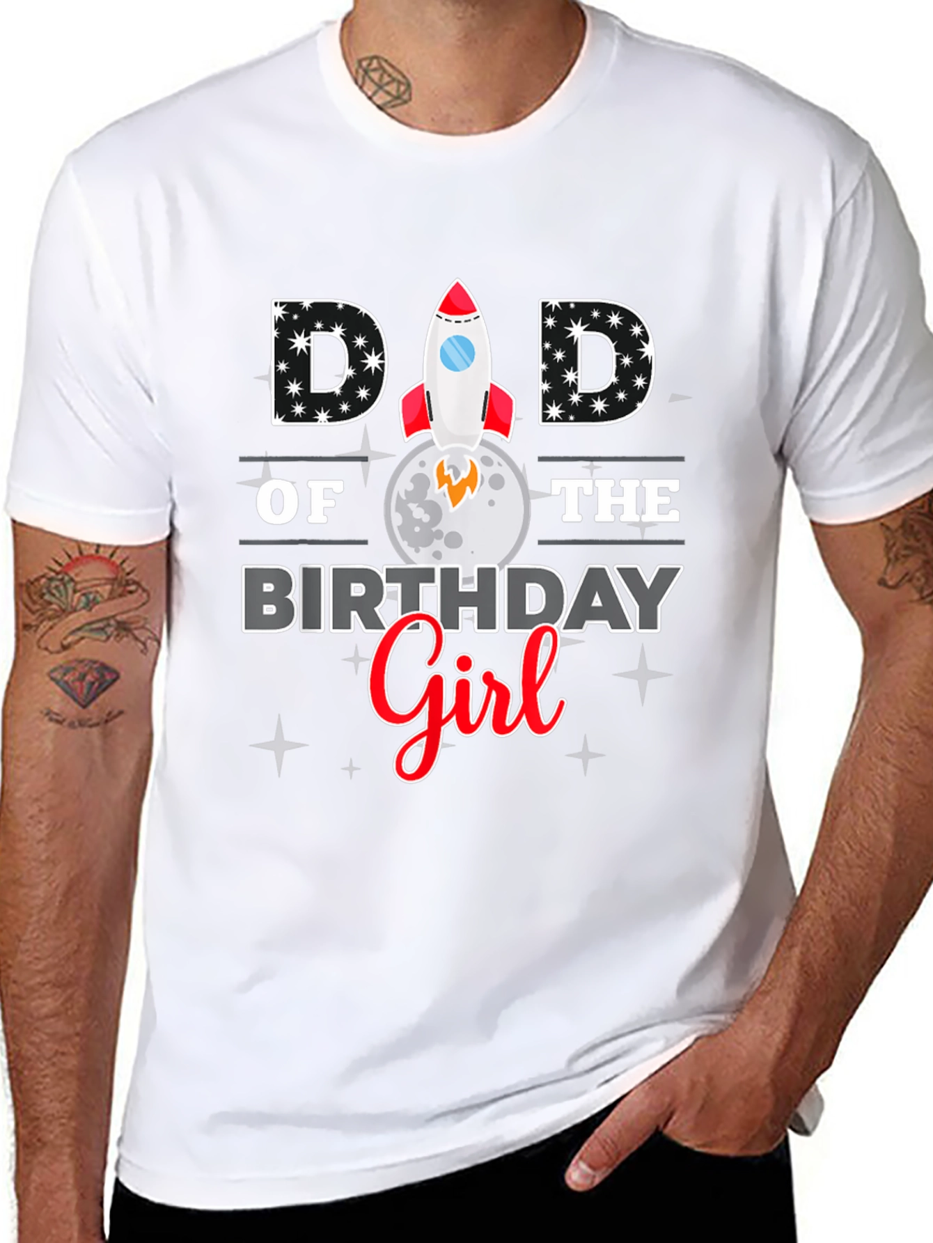 Dad of the Birthday Girl Graphic T-Shirt