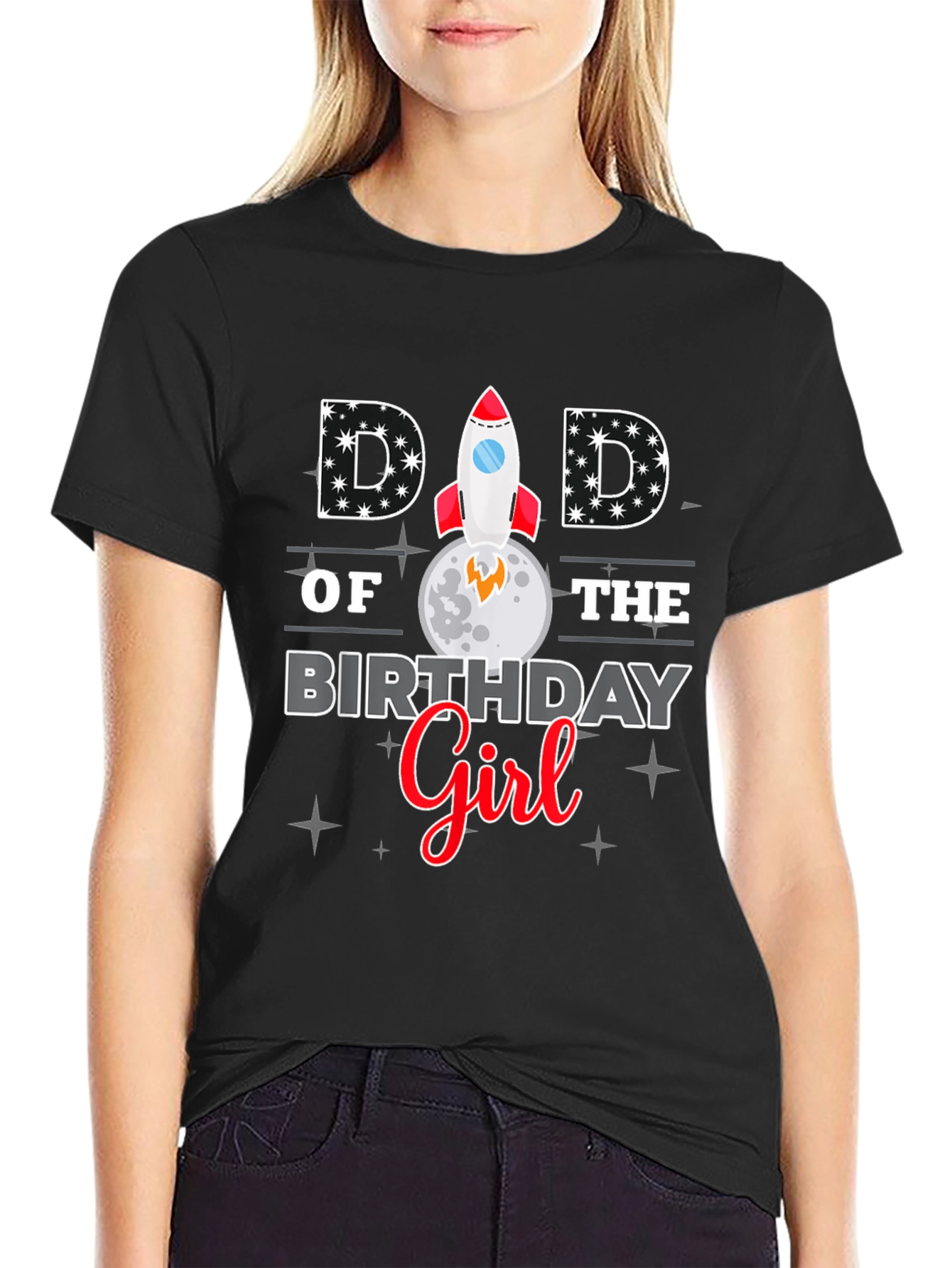 Dad of the Birthday Girl Graphic T-Shirt