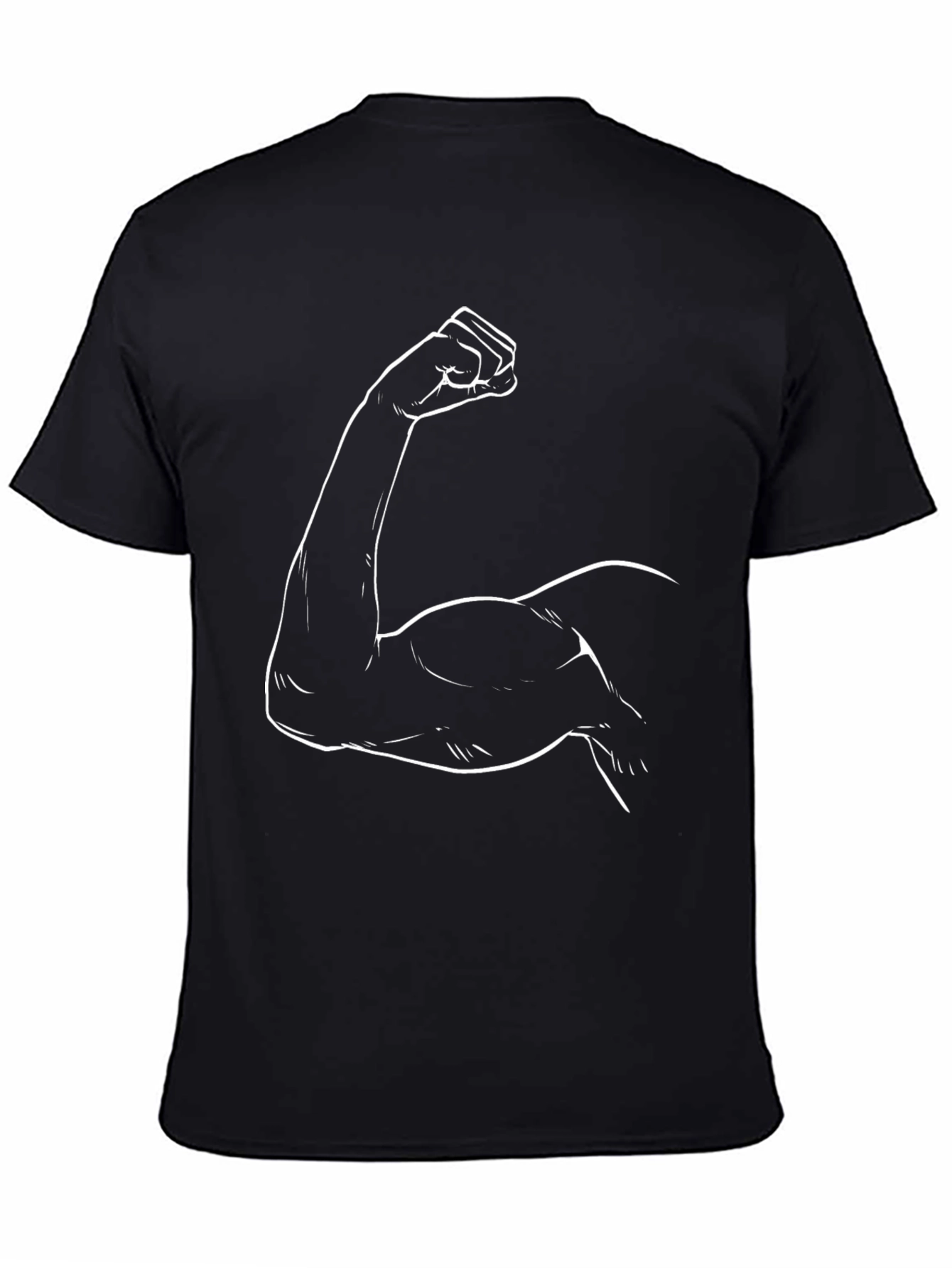 Muscle Arm Graphic Tee - Black