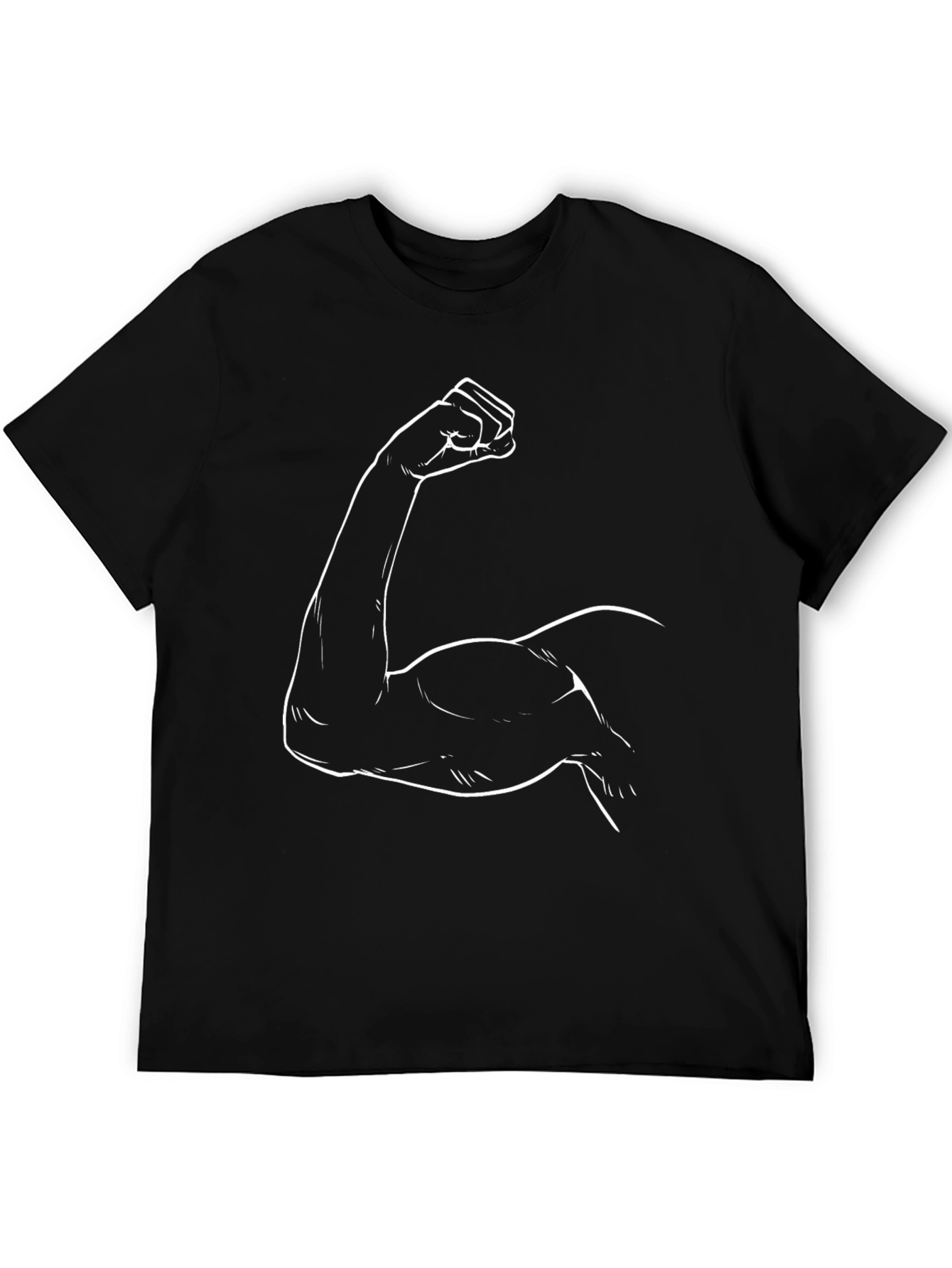 Muscle Arm Graphic Tee - Black