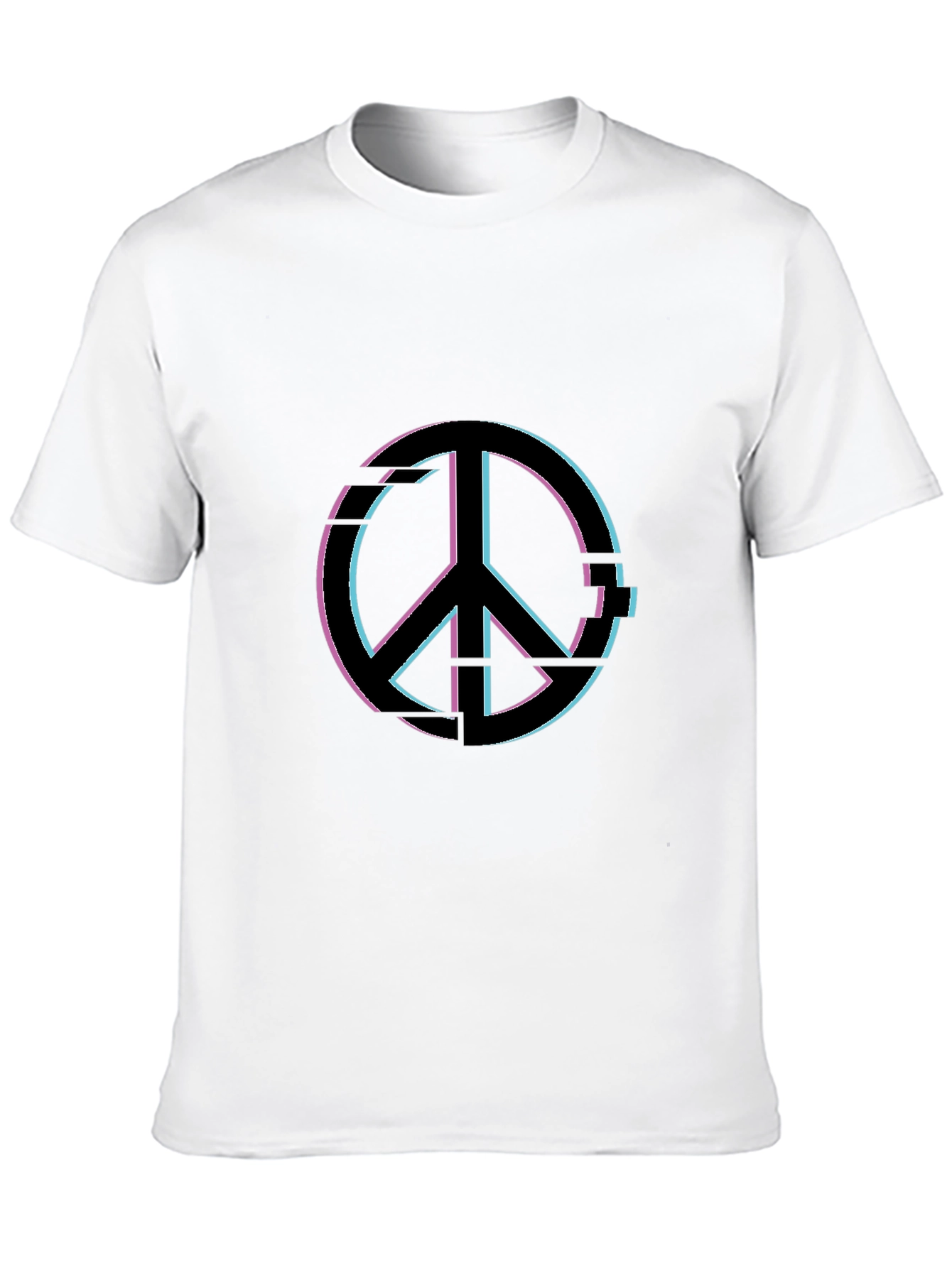 Peace Sign Graphic Tee - Soft Black Cotton