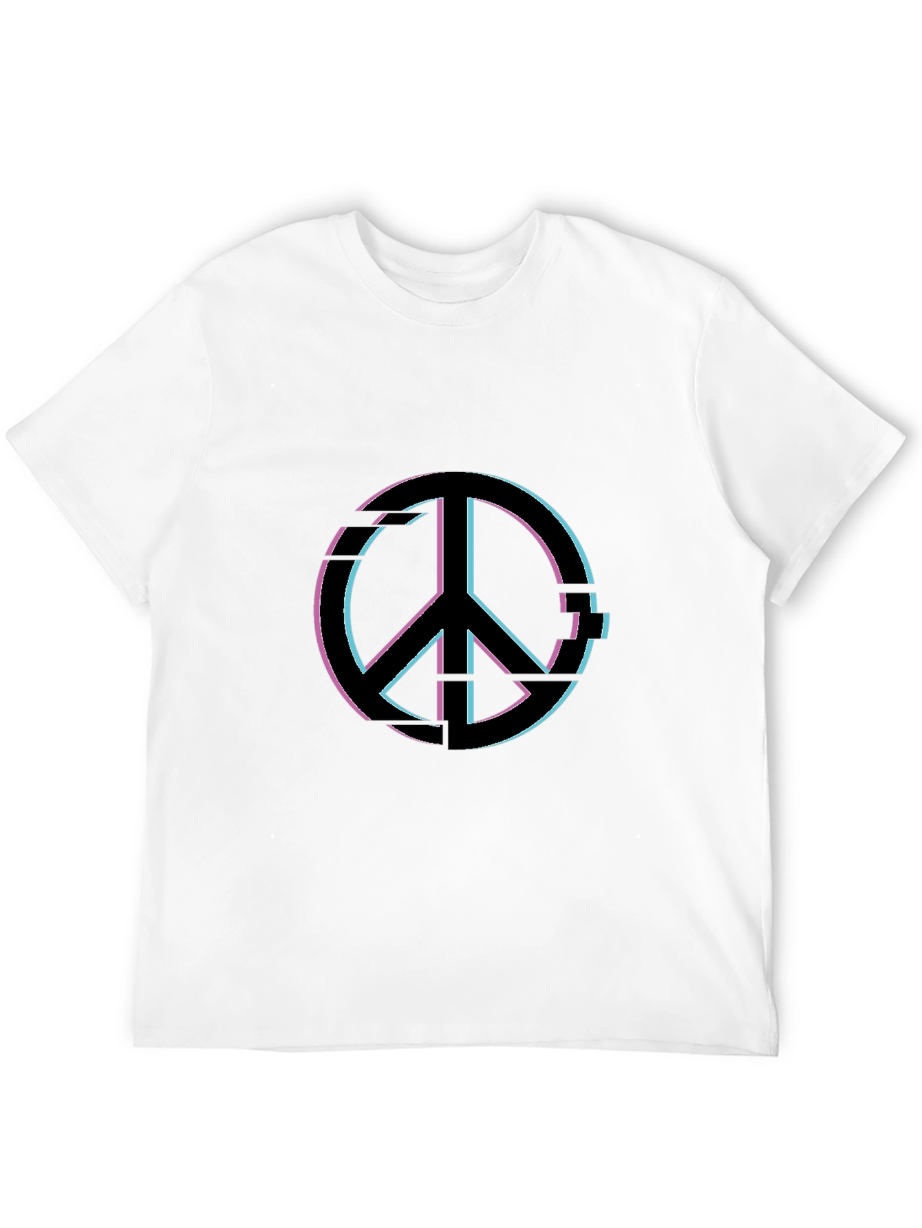 Peace Sign Graphic Tee - Soft Black Cotton