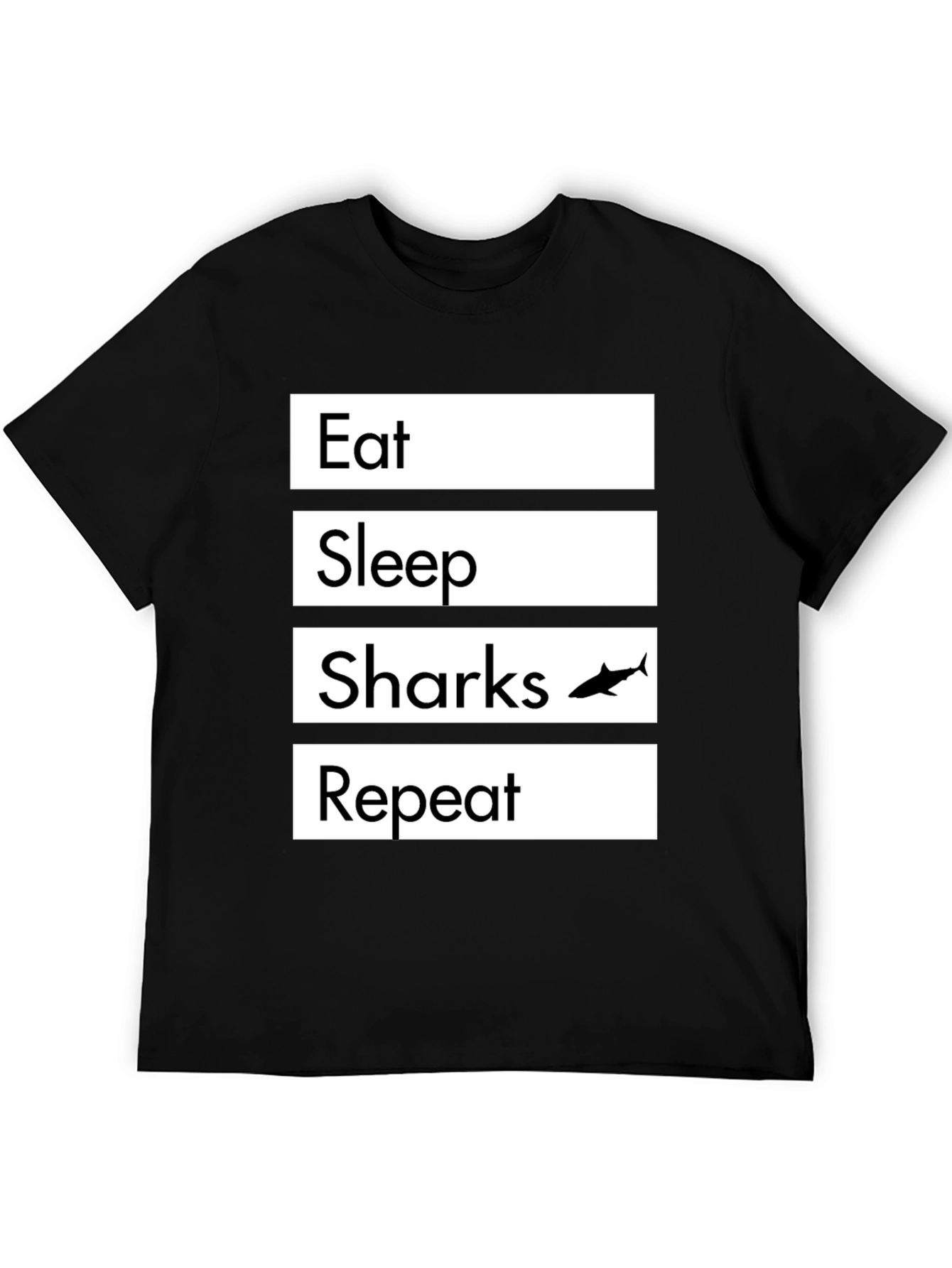 Eat Sleep Sharks Repeat Graphic T-Shirt
