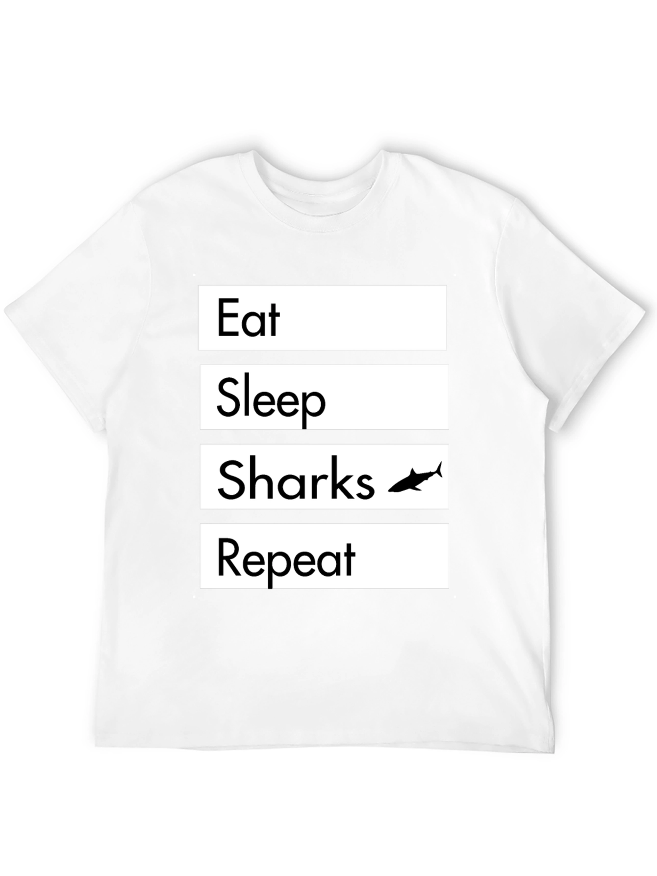 Eat Sleep Sharks Repeat Graphic T-Shirt