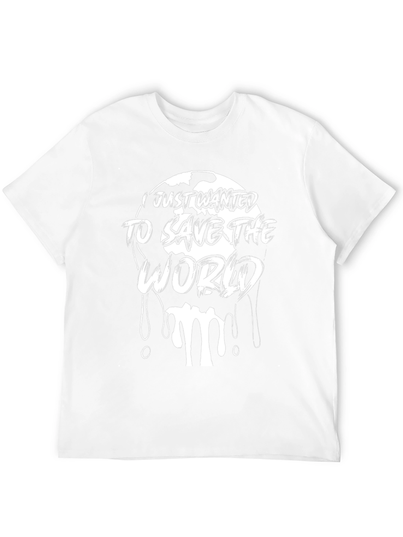 Save The World Graphic Black T-Shirt