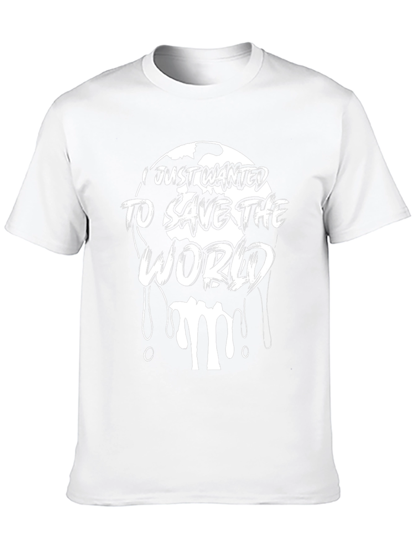 Save The World Graphic Black T-Shirt