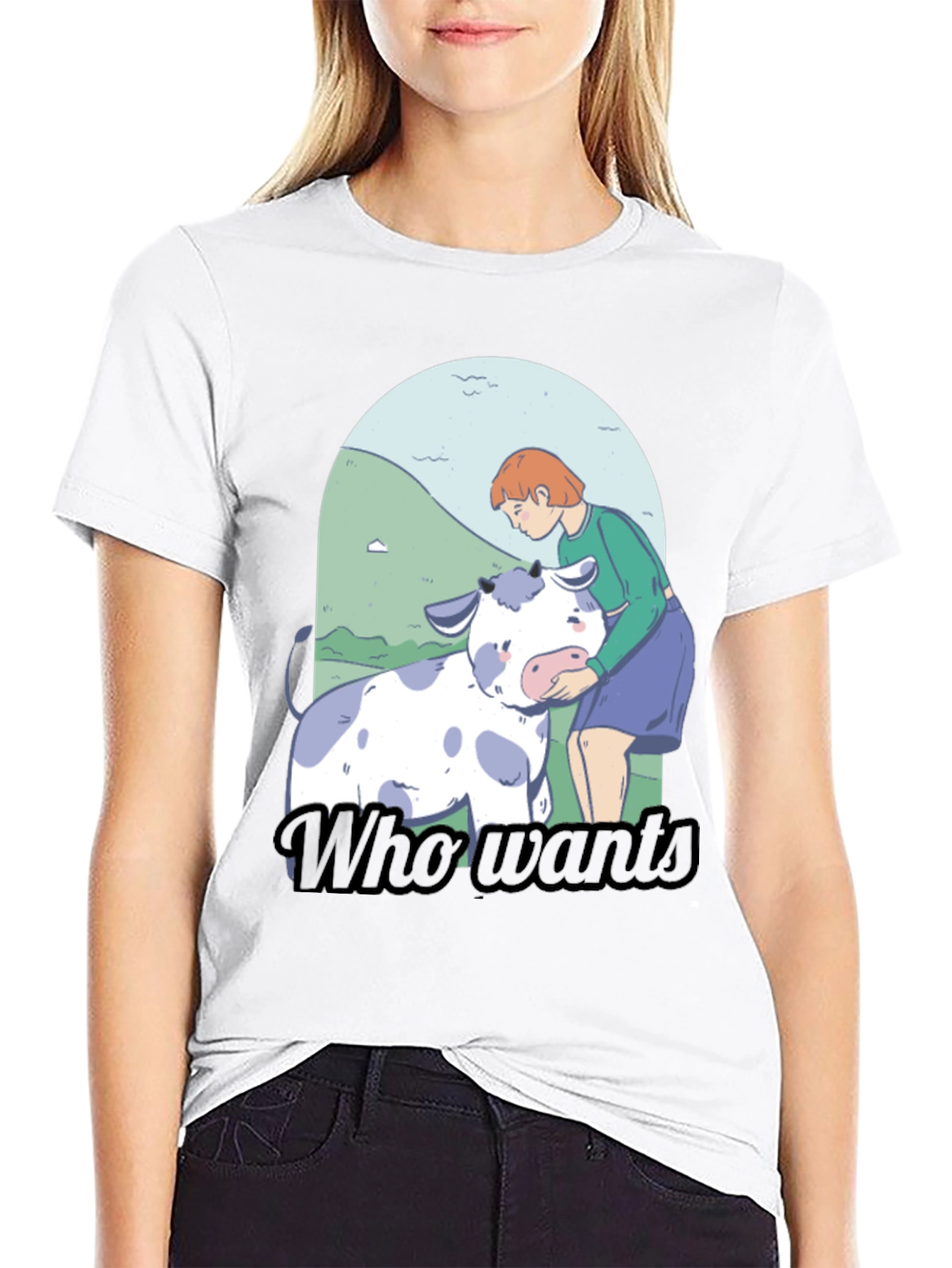 Cow Lover T-Shirt - Who Wants Graphic Tee
