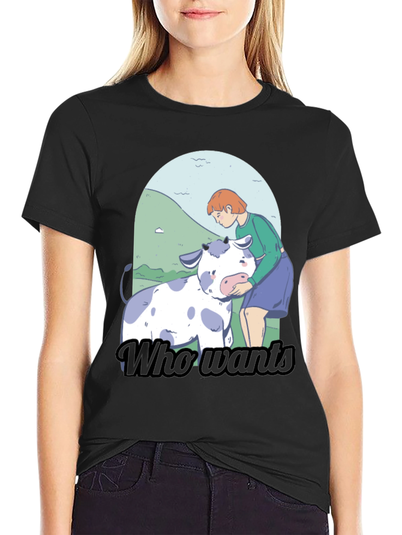 Cow Lover T-Shirt - Who Wants Graphic Tee