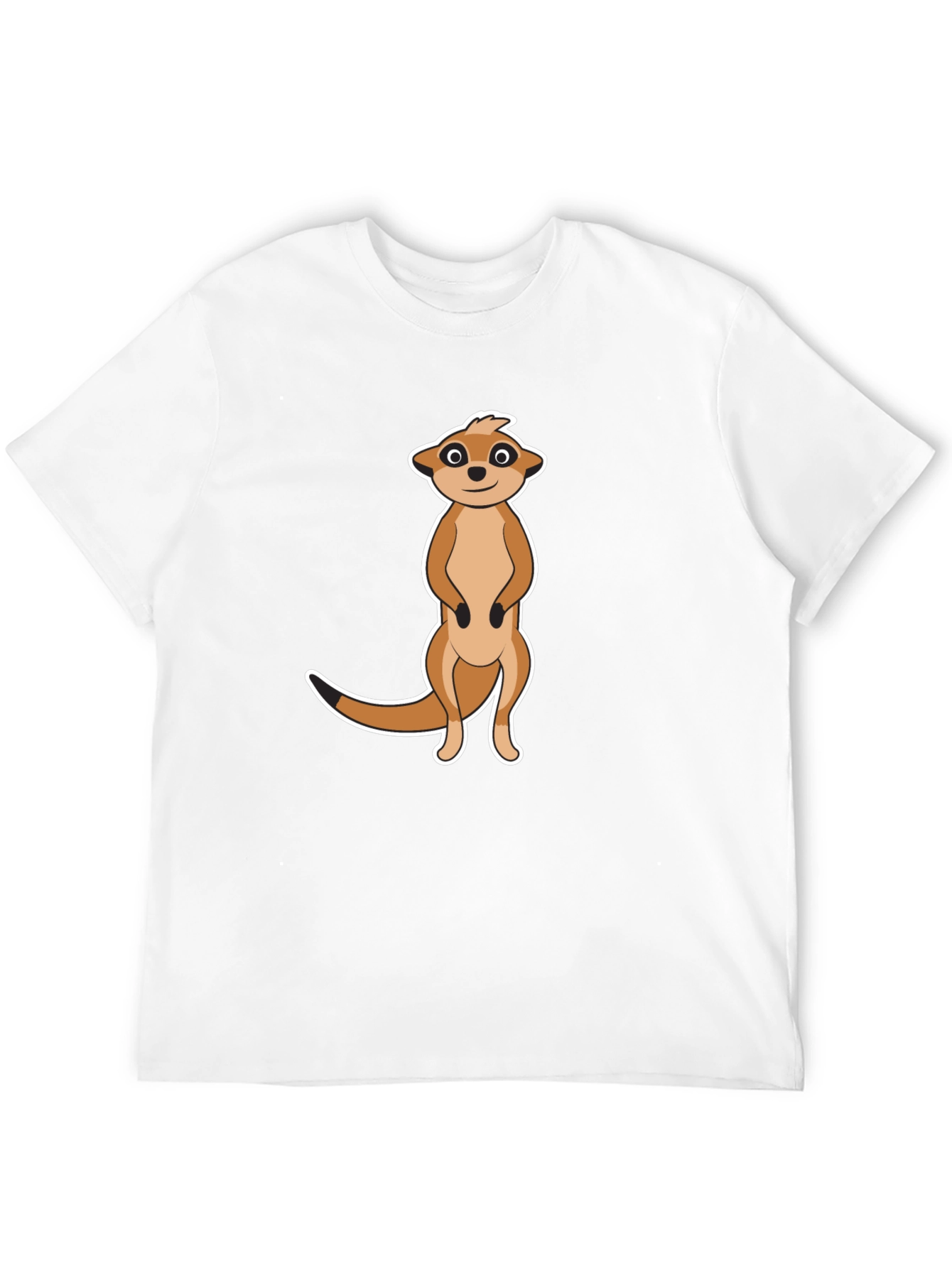 Meerkat Graphic T-Shirt - Black Cotton Tee