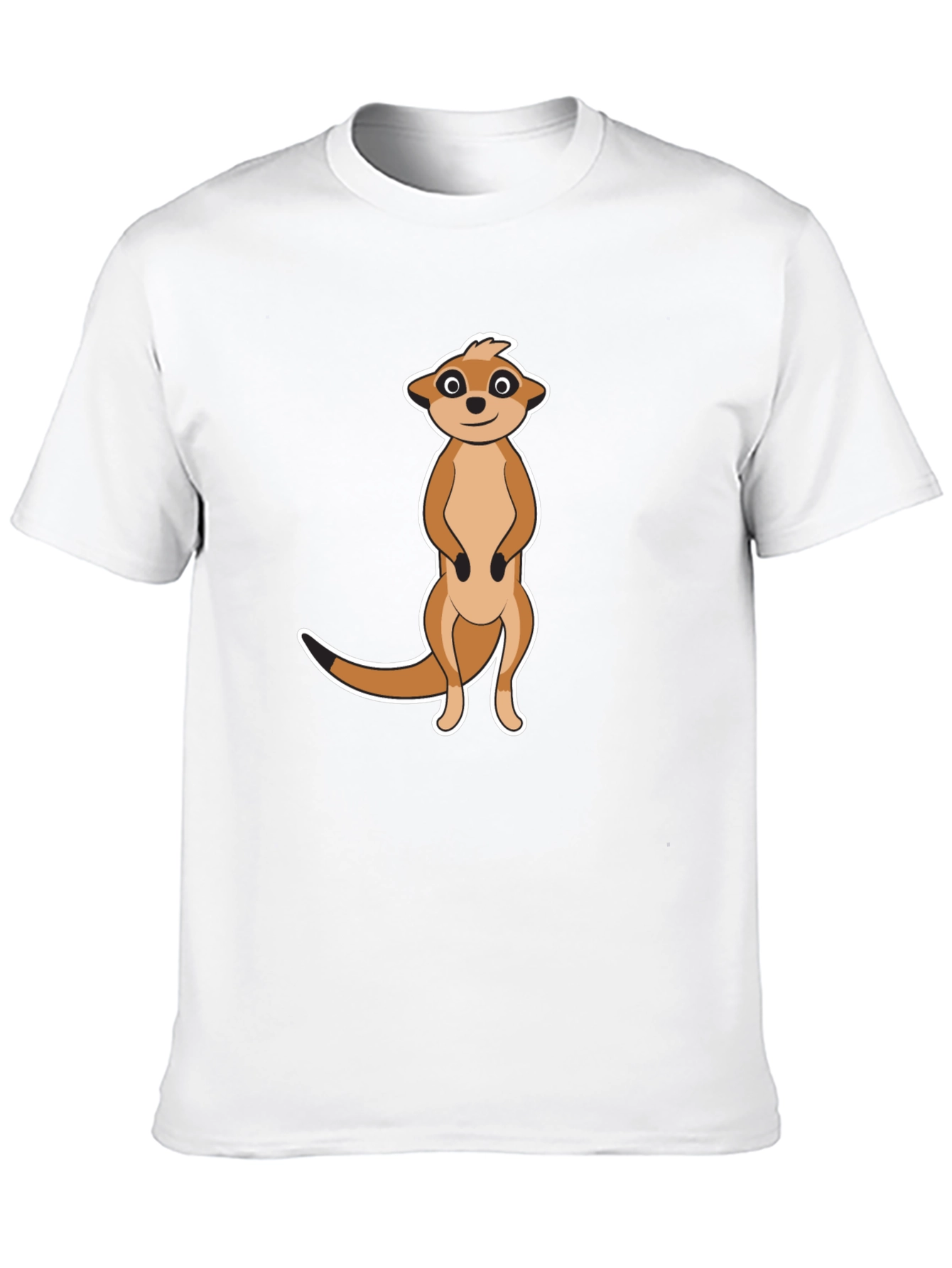 Meerkat Graphic T-Shirt - Black Cotton Tee