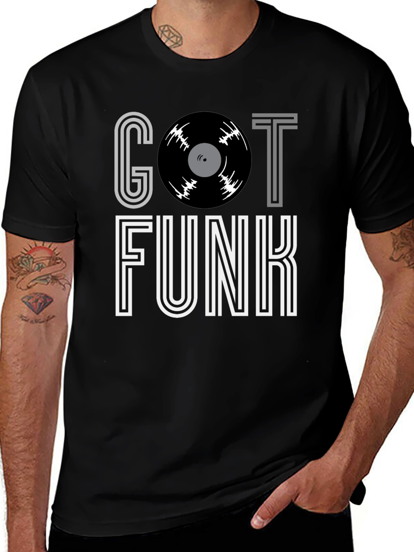 Got Funk Vinyl Record Graphic T-Shirt