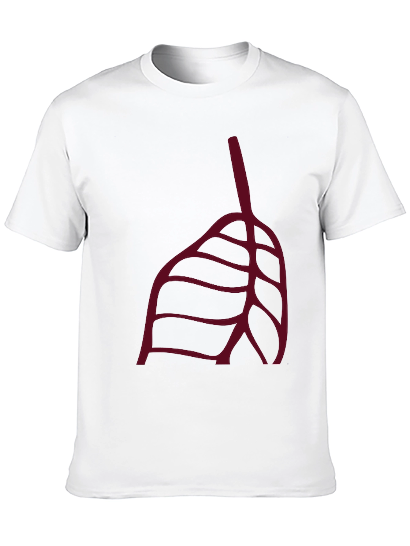 Abstract Leaf Graphic Tee - Stylish Black T-Shirt