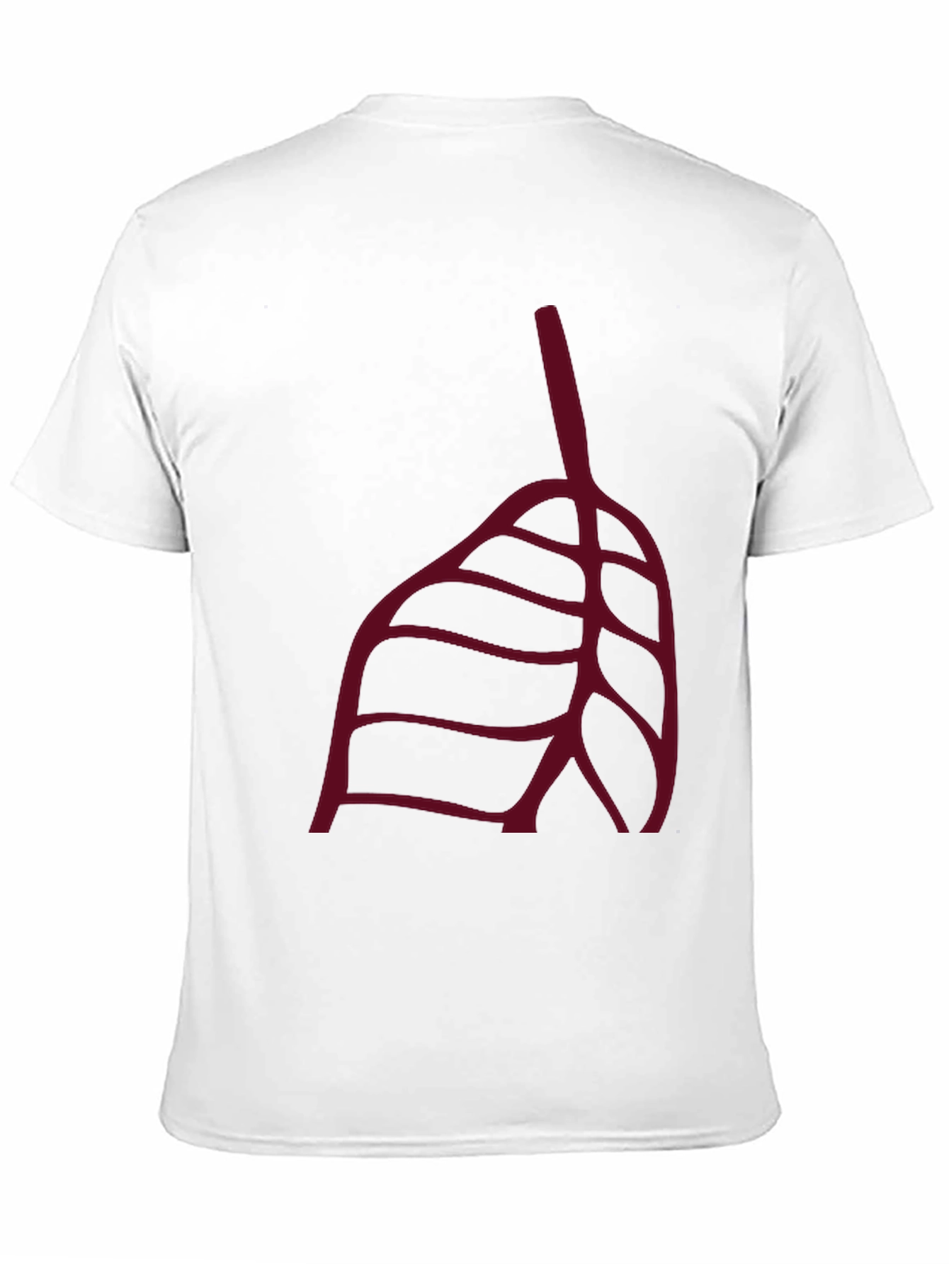 Abstract Leaf Graphic Tee - Stylish Black T-Shirt