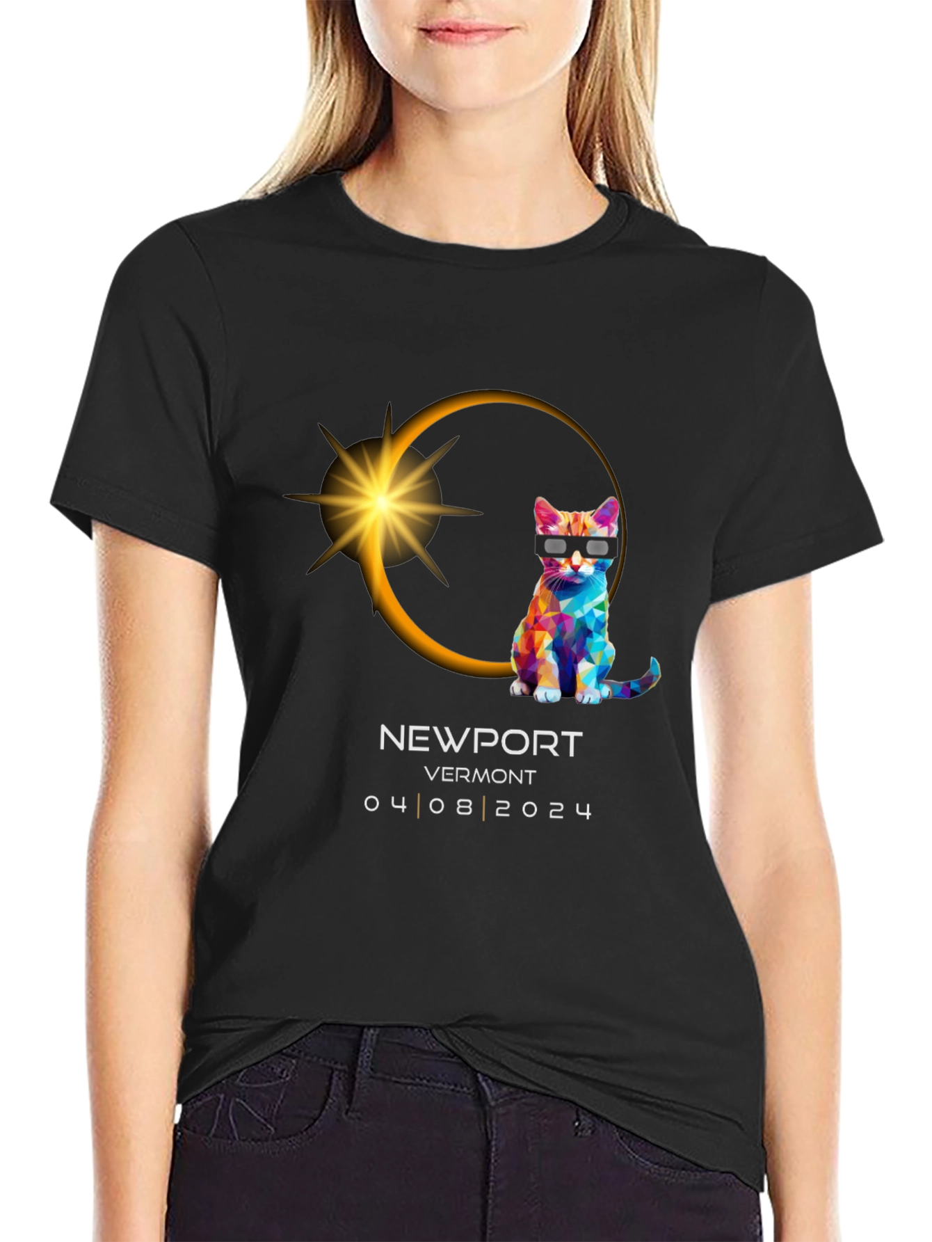 Newport Vermont 2024 Eclipse Cat T-Shirt