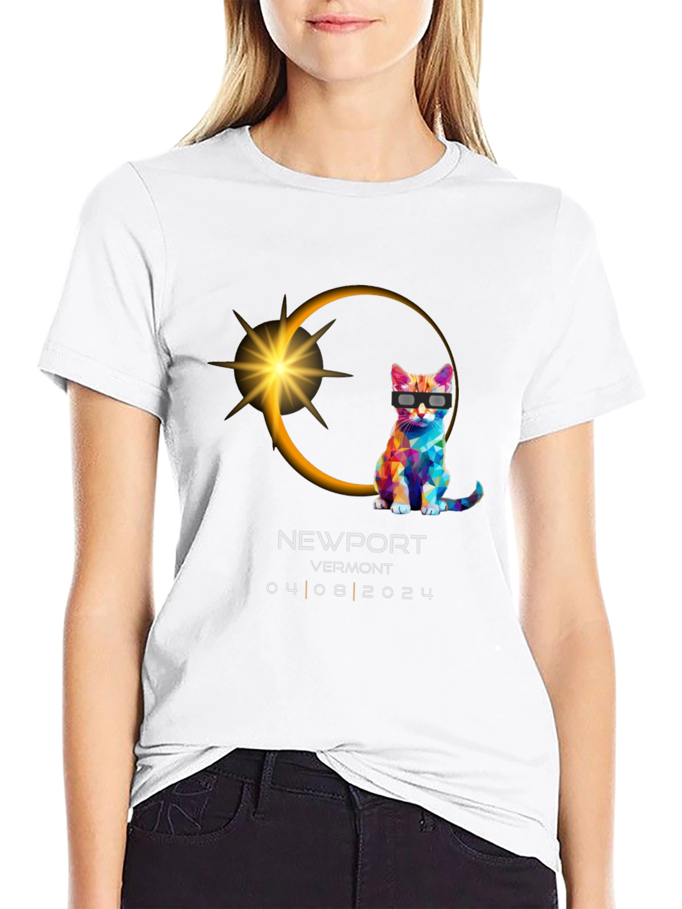 Newport Vermont 2024 Eclipse Cat T-Shirt