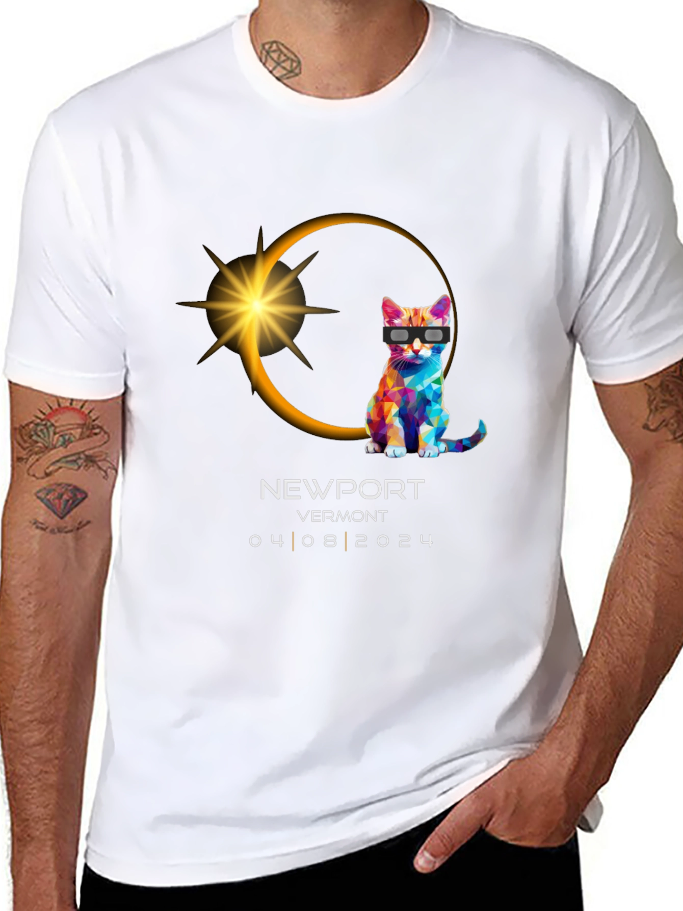 Newport Vermont 2024 Eclipse Cat T-Shirt