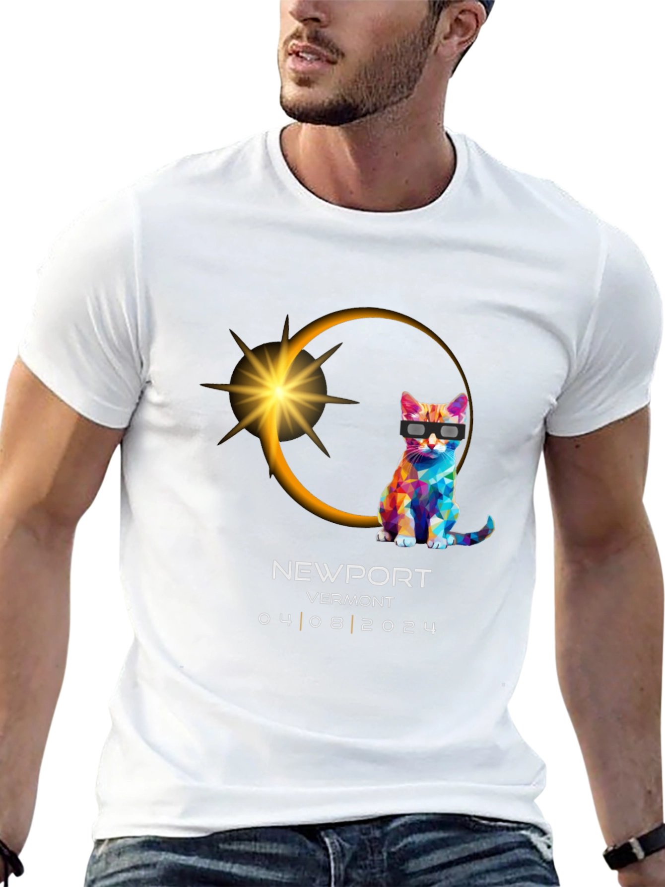 Newport Vermont 2024 Eclipse Cat T-Shirt