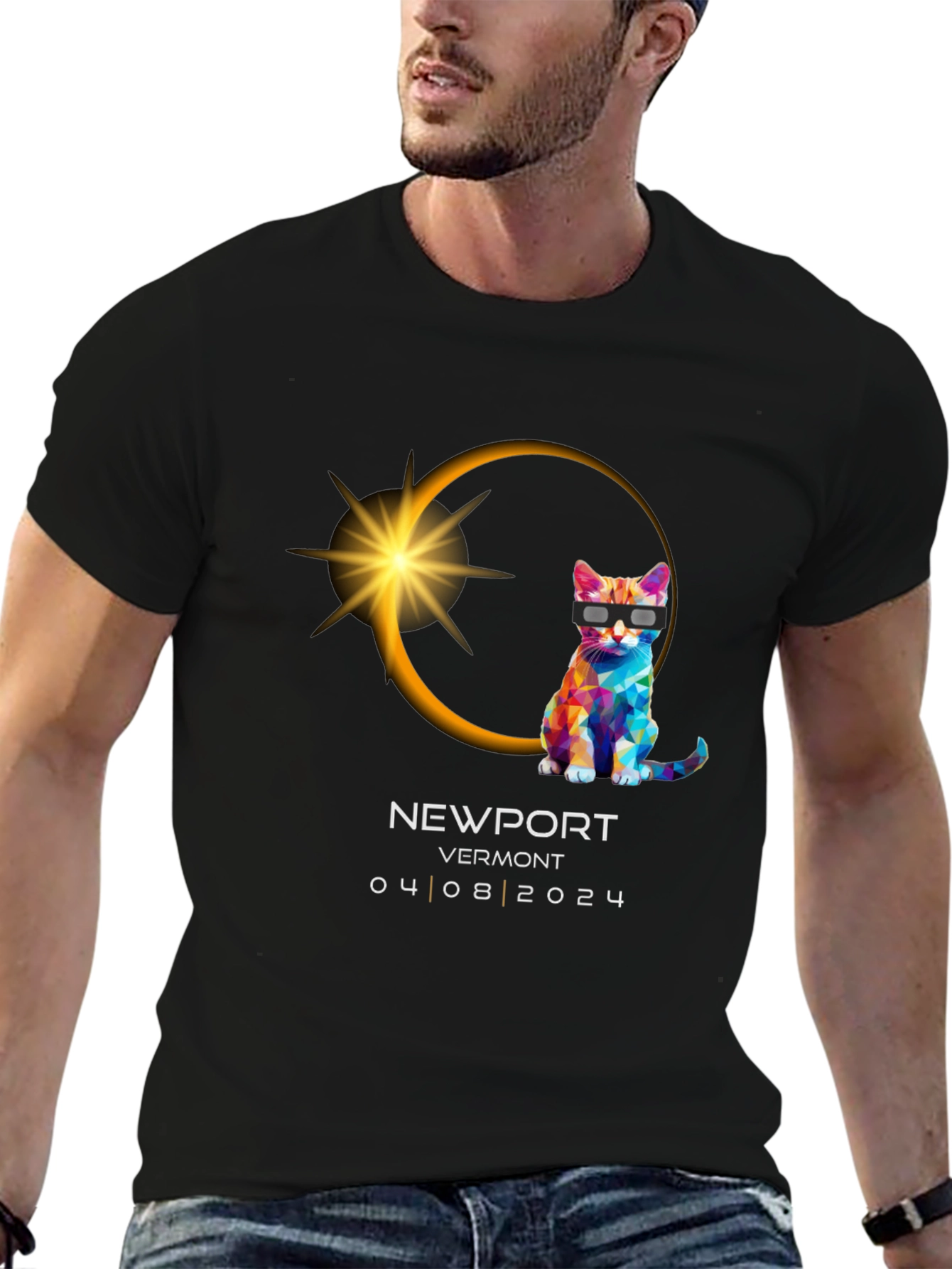 Newport Vermont 2024 Eclipse Cat T-Shirt