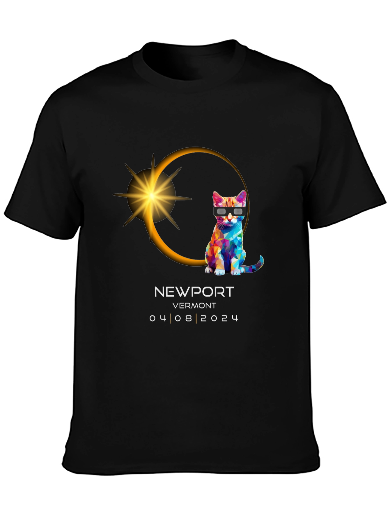 Newport Vermont 2024 Eclipse Cat T-Shirt