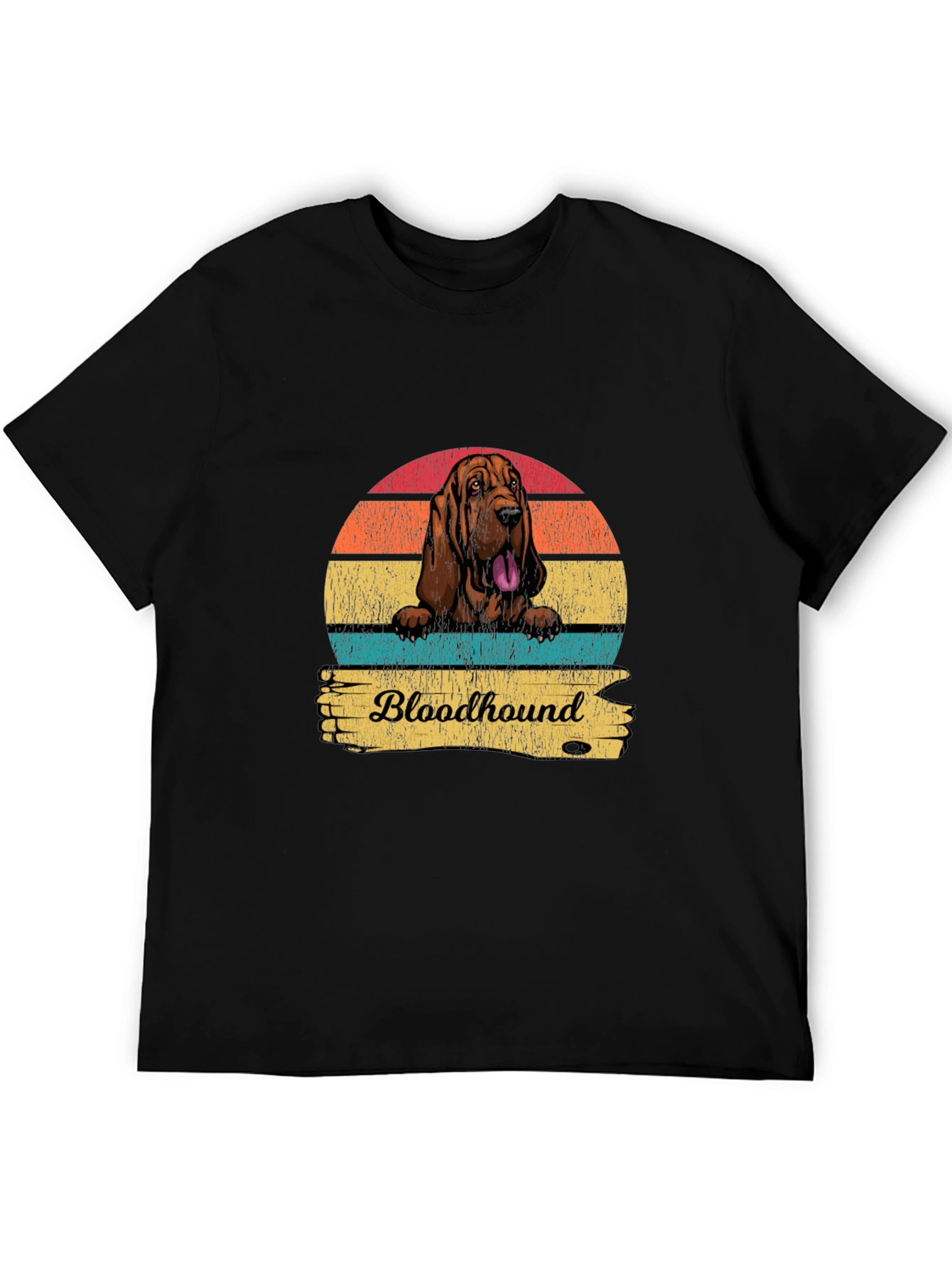 Retro Bloodhound Dog Graphic T-Shirt