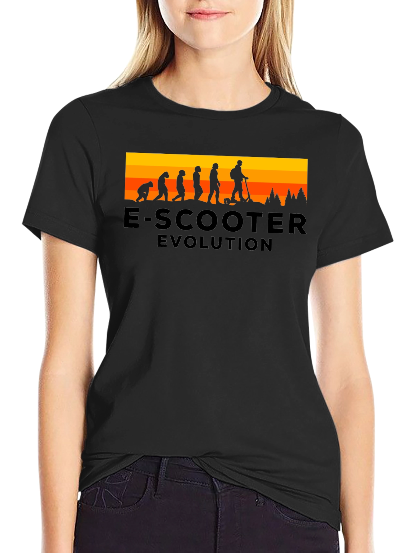 E-Scooter Evolution Black T-Shirt