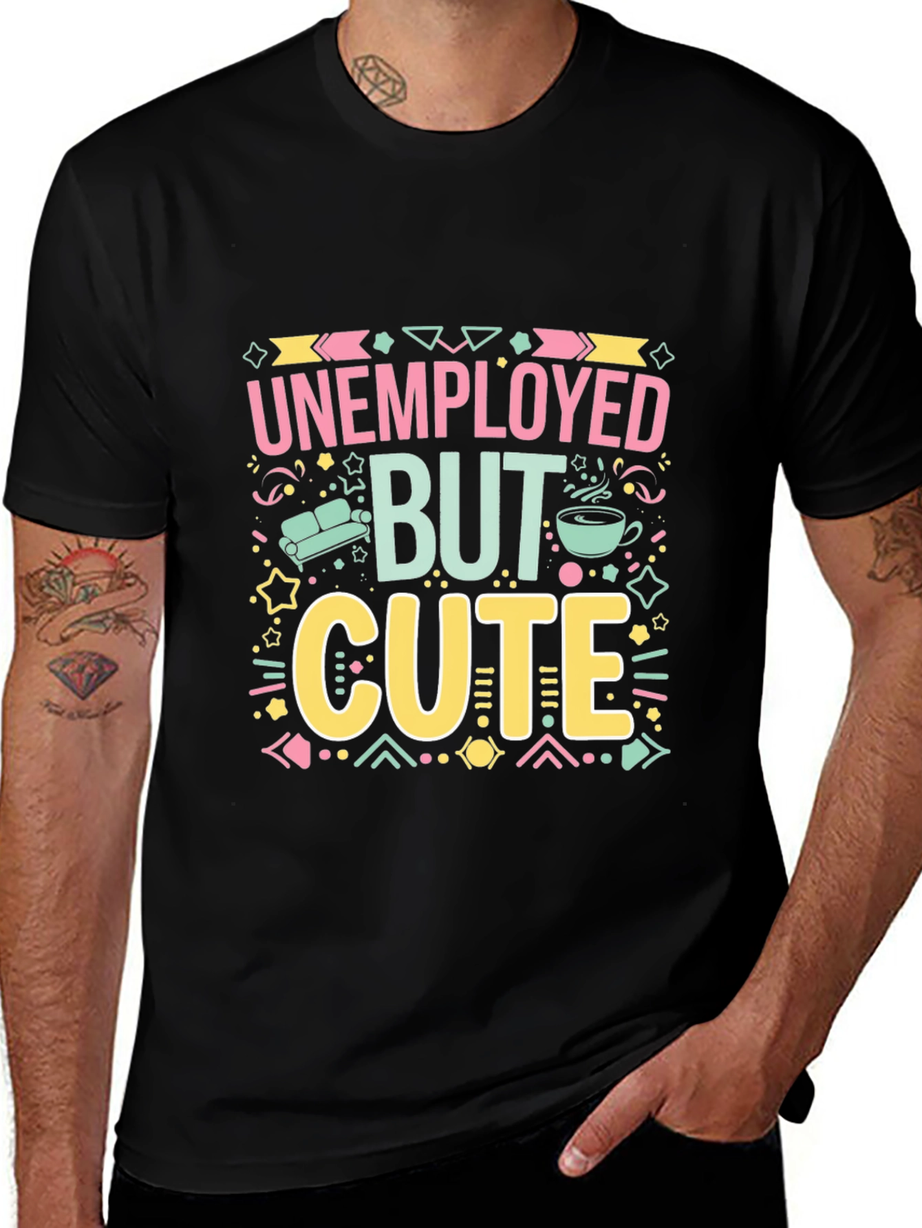 Unemployed But Cute Graphic Tee