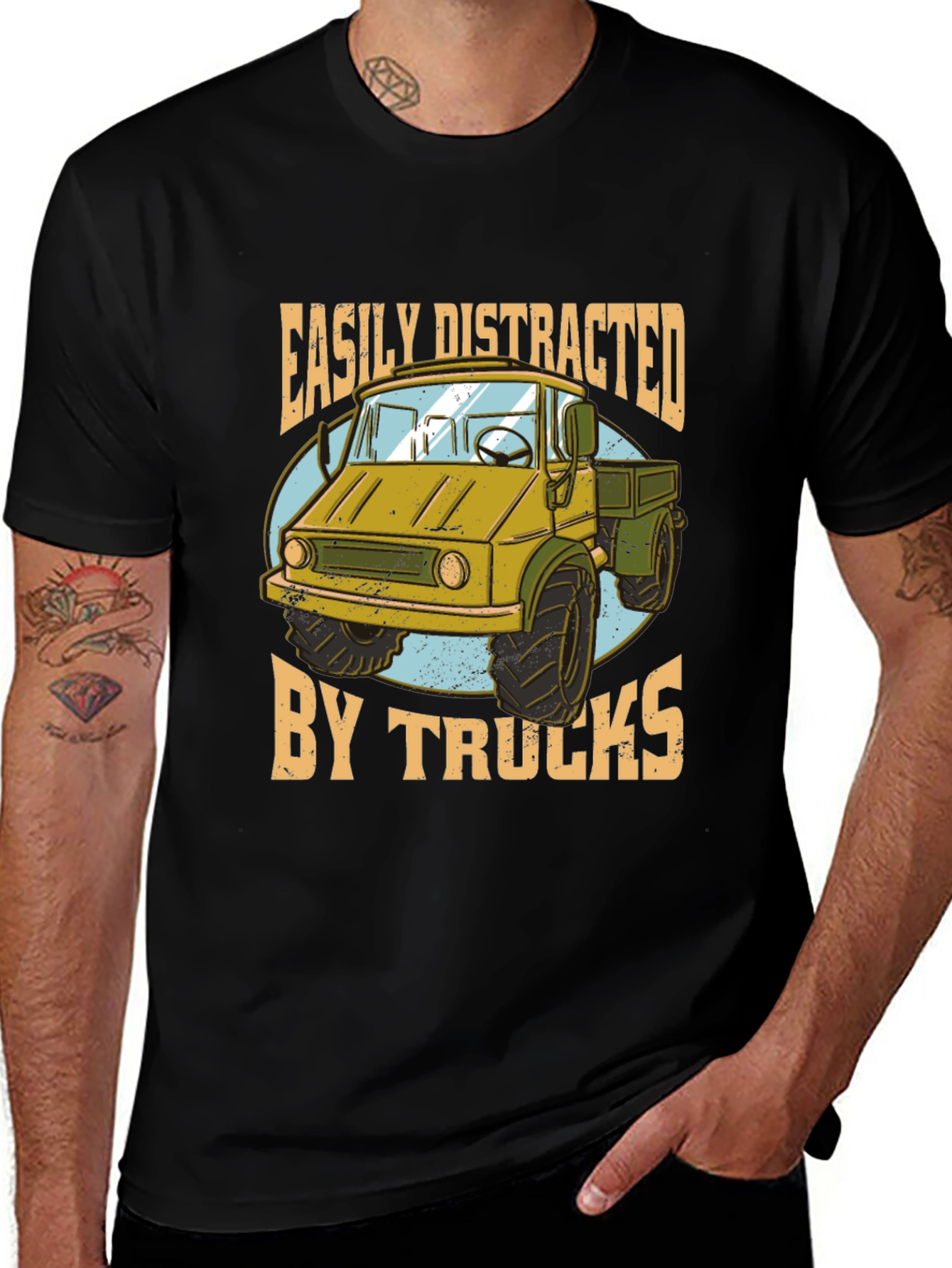 Easily Distracted by Trucks Graphic Tee