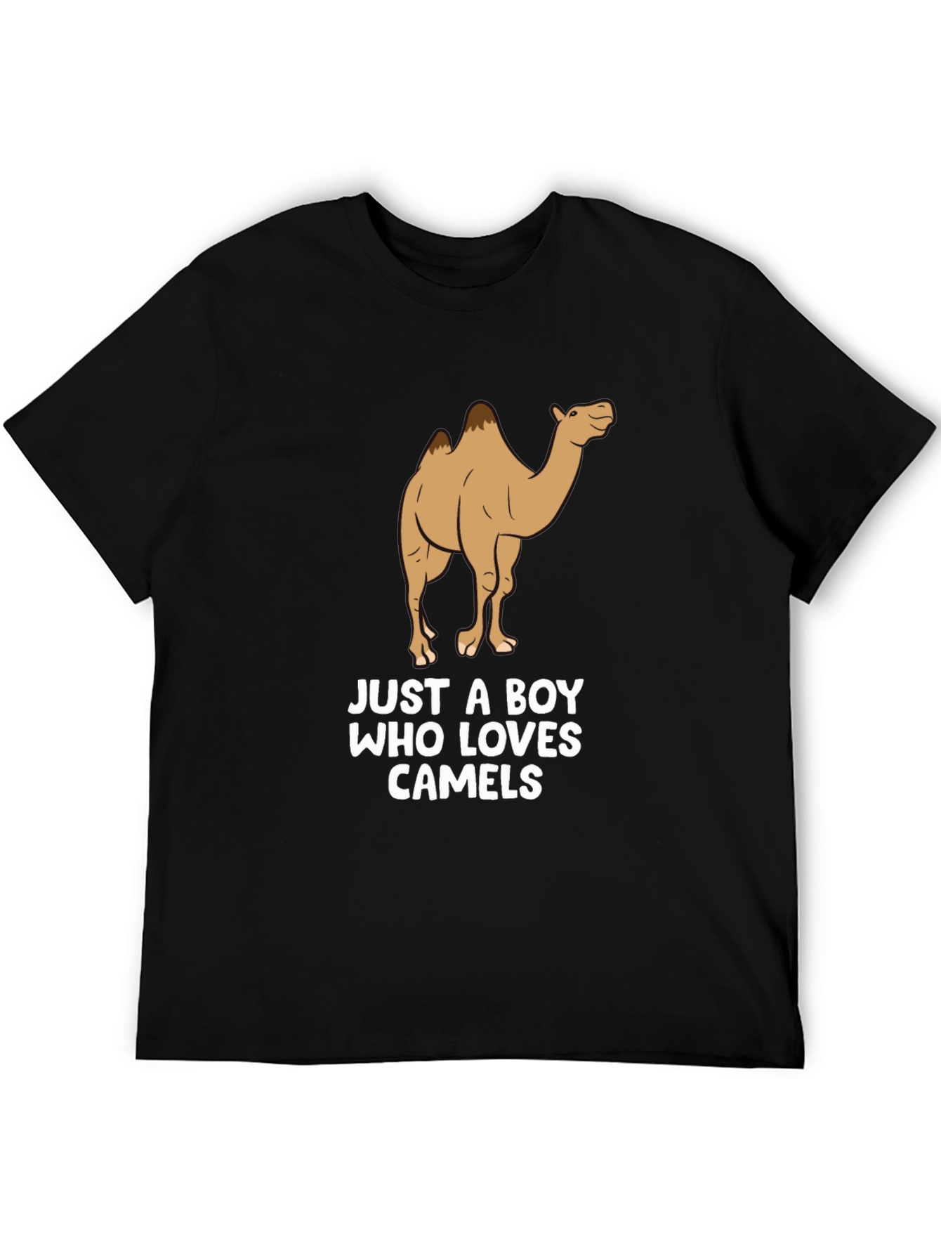 Camel Lover T-Shirt -  Mens Black Cotton Tee