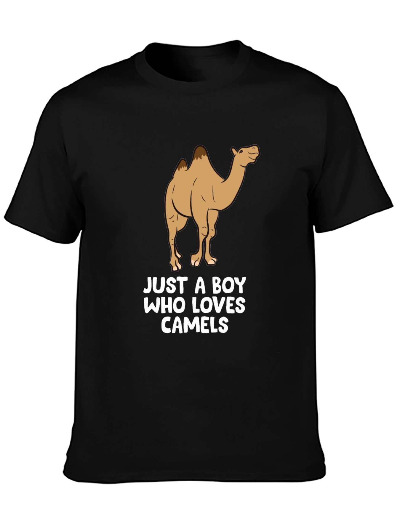 Camel Lover T-Shirt -  Mens Black Cotton Tee