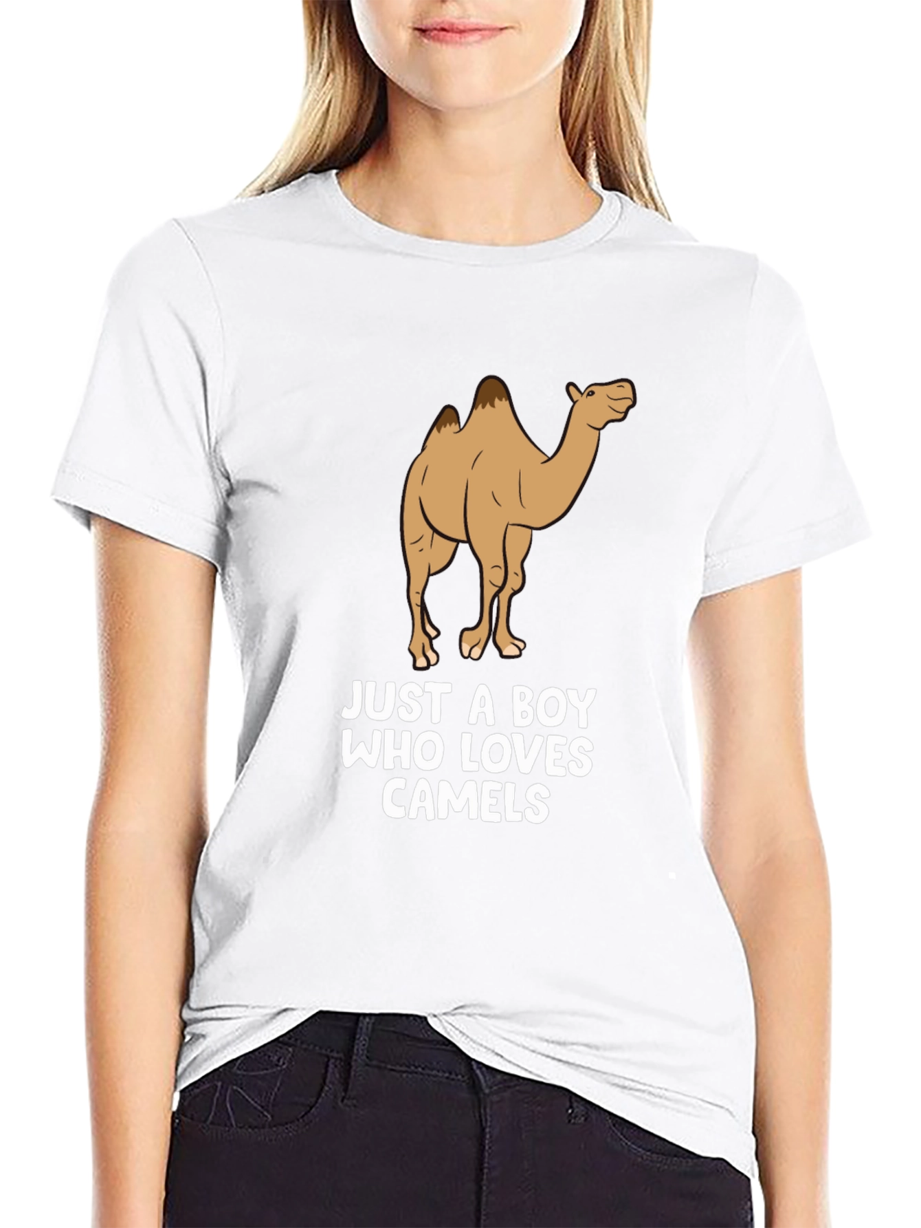 Camel Lover T-Shirt -  Mens Black Cotton Tee