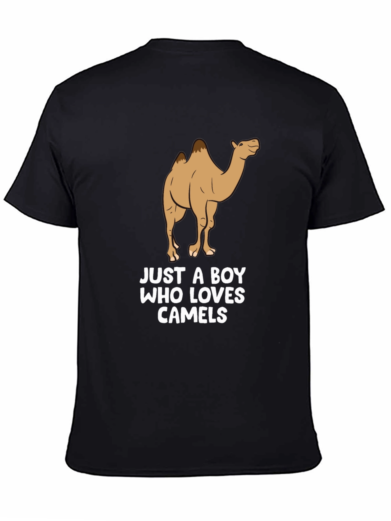 Camel Lover T-Shirt -  Mens Black Cotton Tee