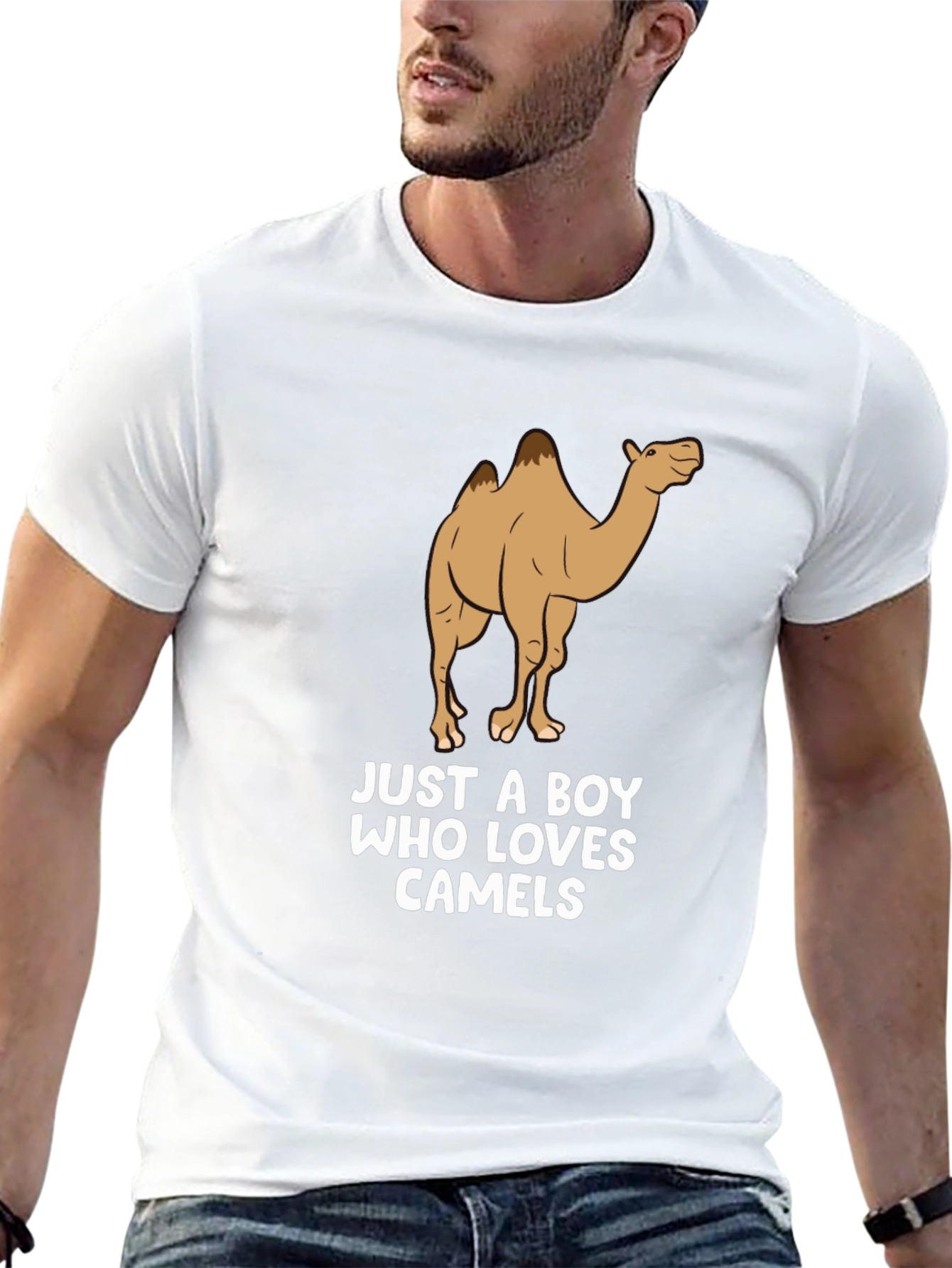 Camel Lover T-Shirt -  Mens Black Cotton Tee