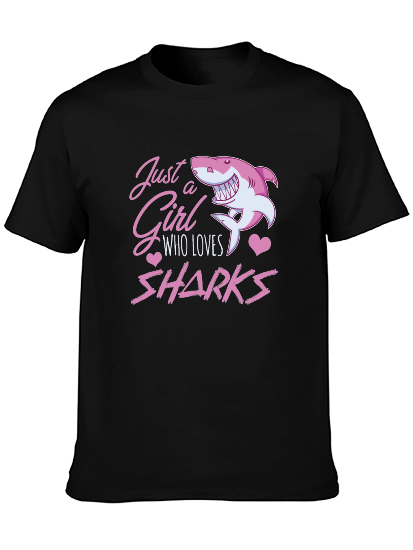 Just a Girl Who Loves Sharks Graphic Tee