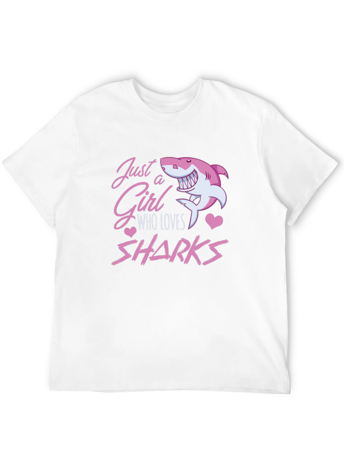 Just a Girl Who Loves Sharks Graphic Tee