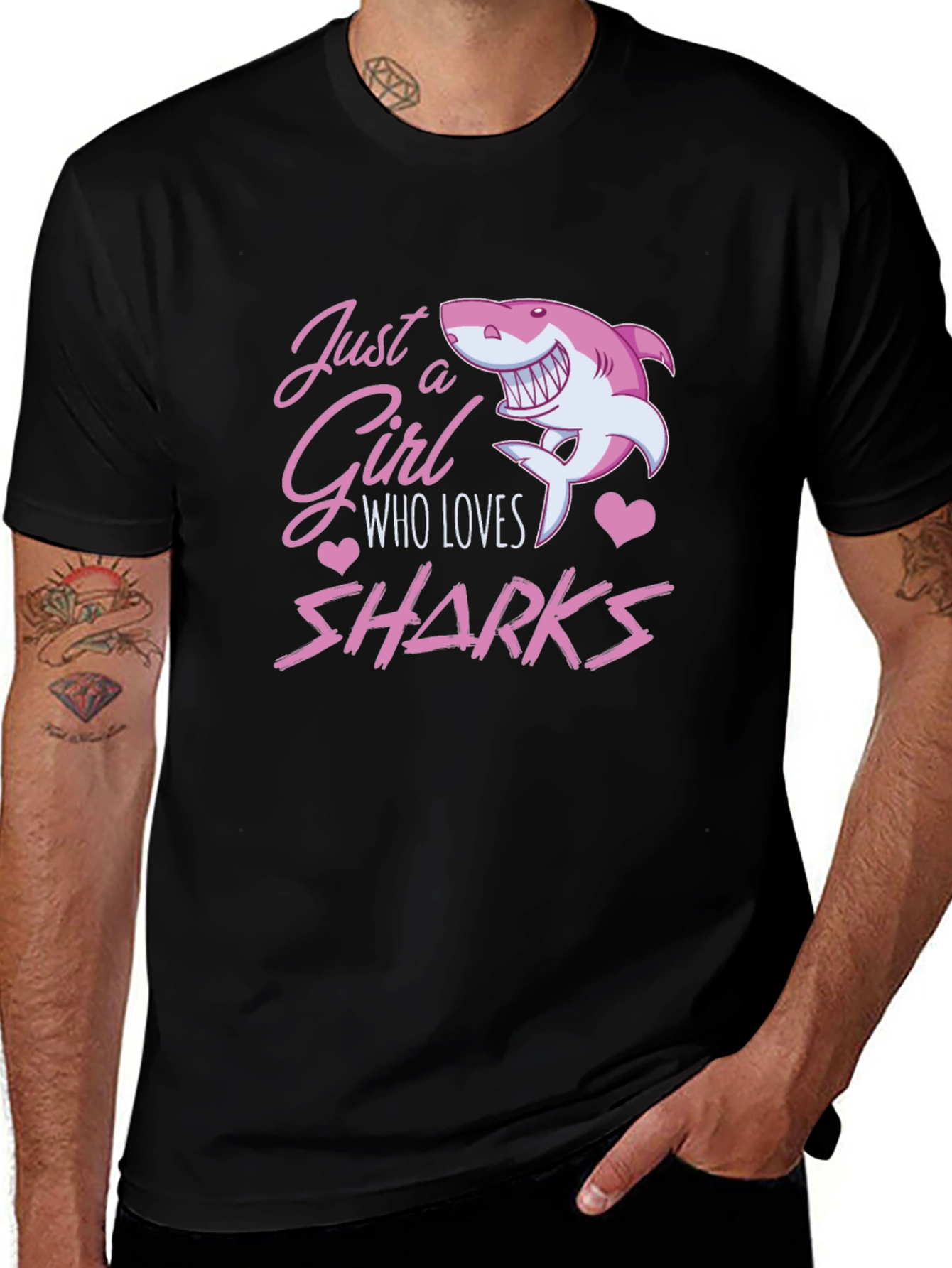 Just a Girl Who Loves Sharks Graphic Tee