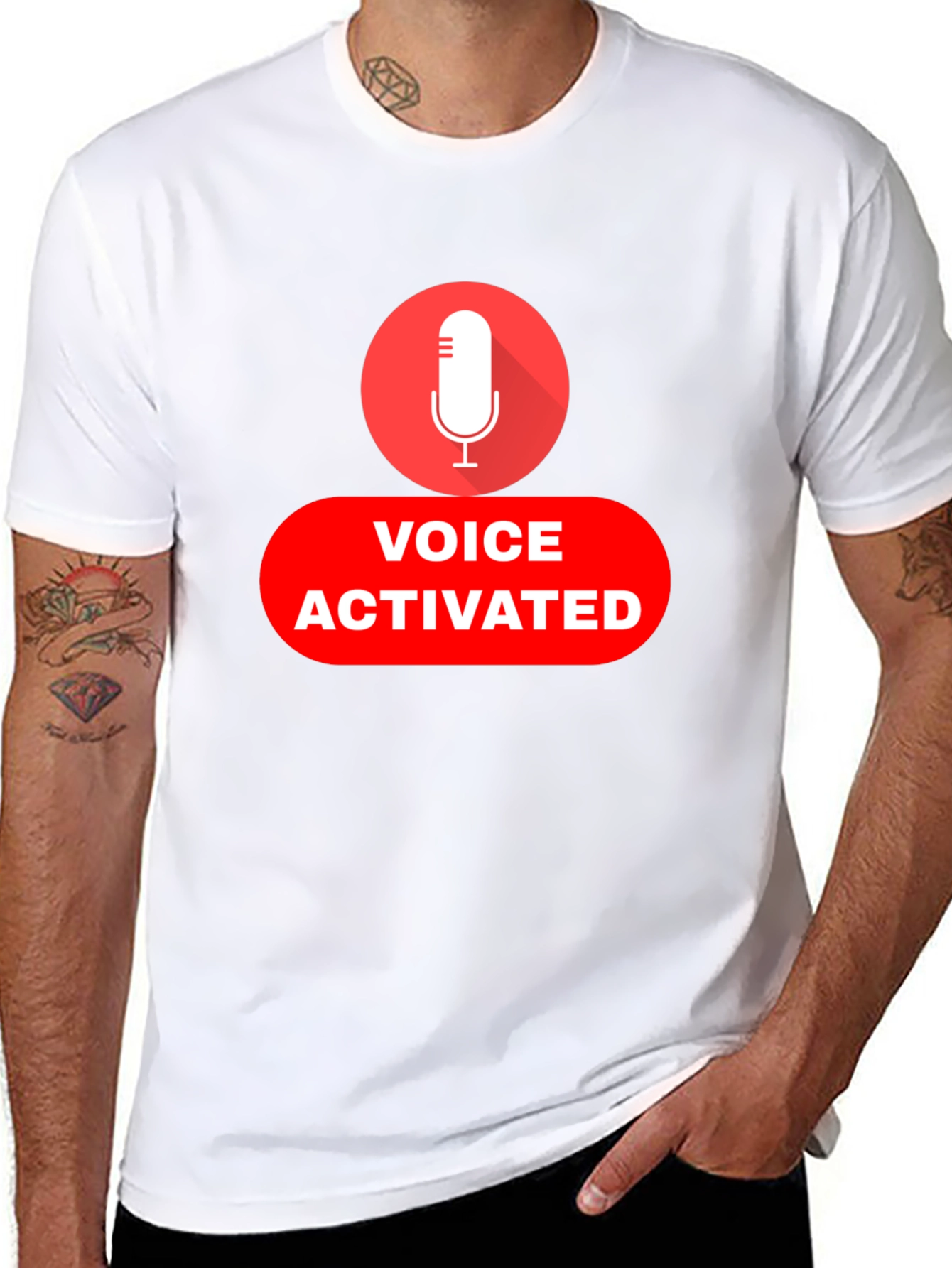 Voice Activated Black T-Shirt