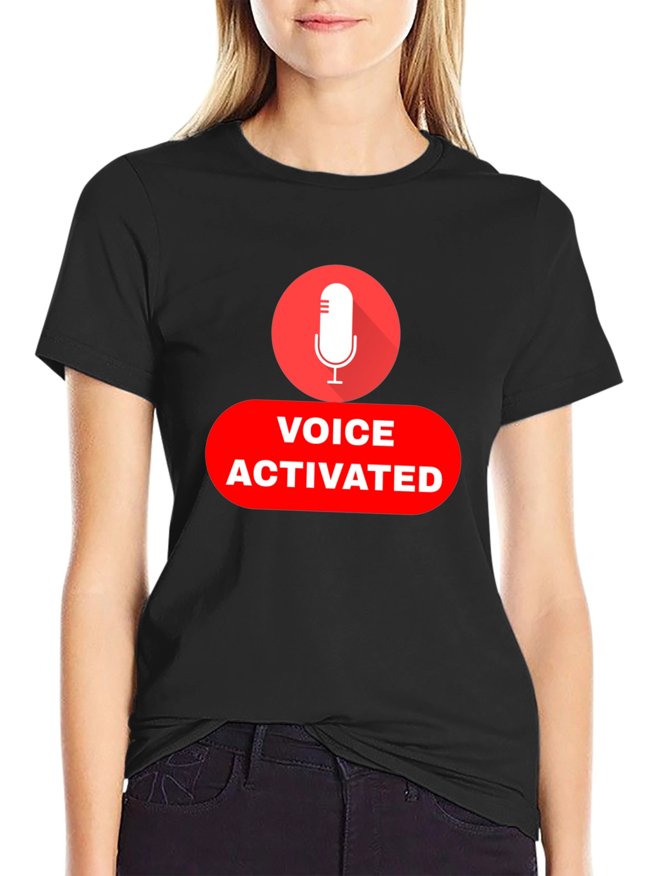 Voice Activated Black T-Shirt