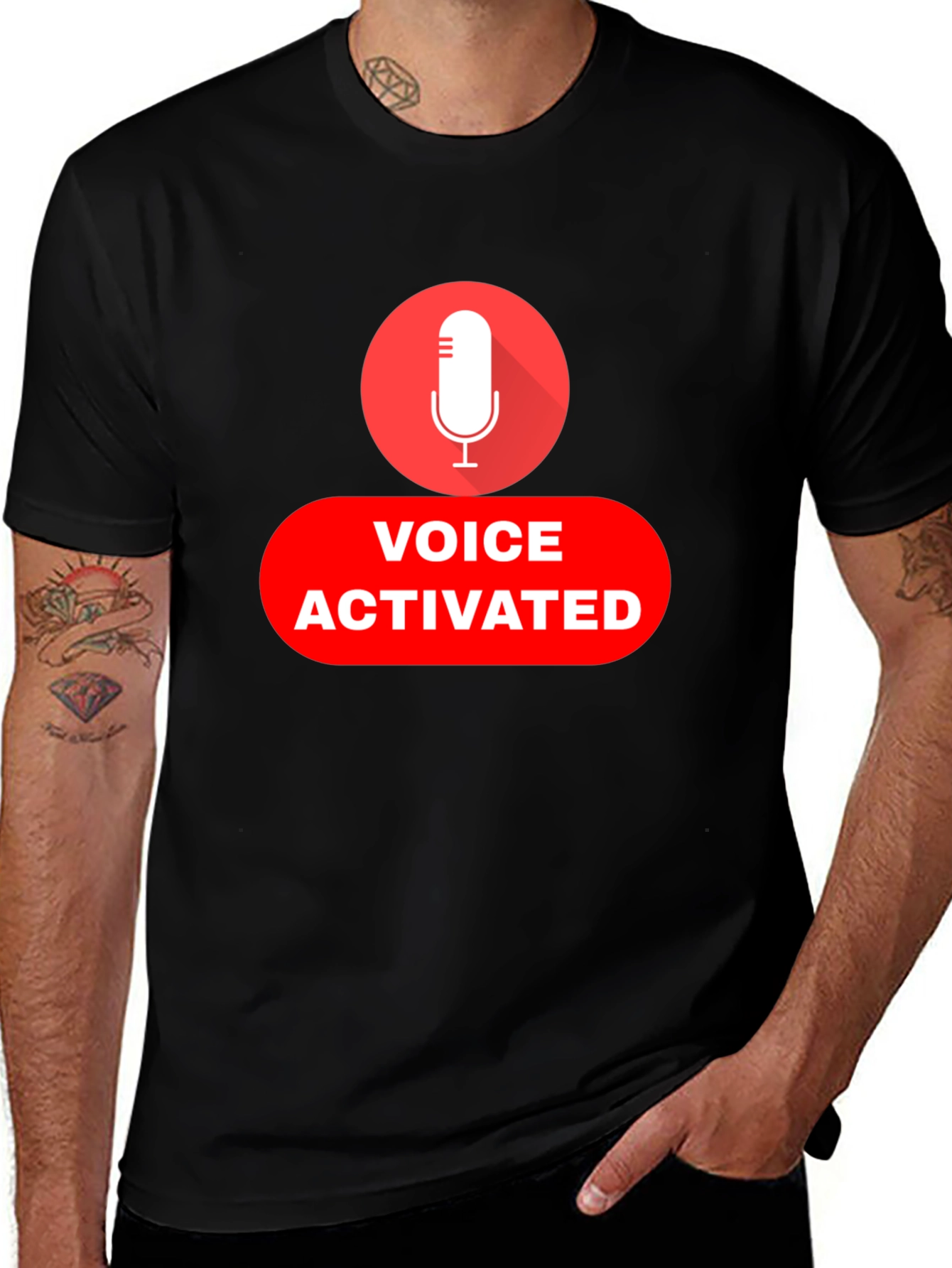 Voice Activated Black T-Shirt