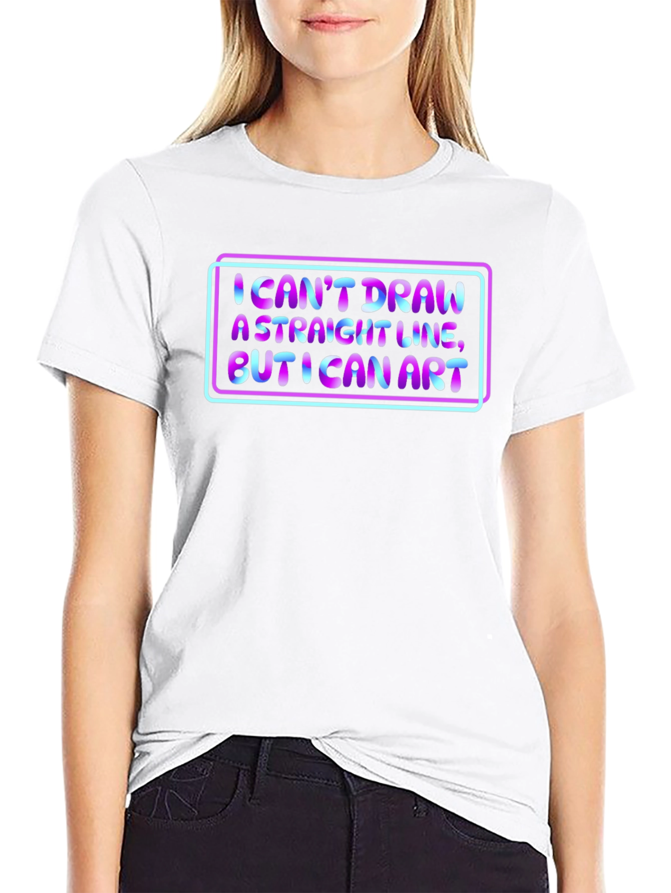 I Cant Draw a Straight Line Art T-Shirt