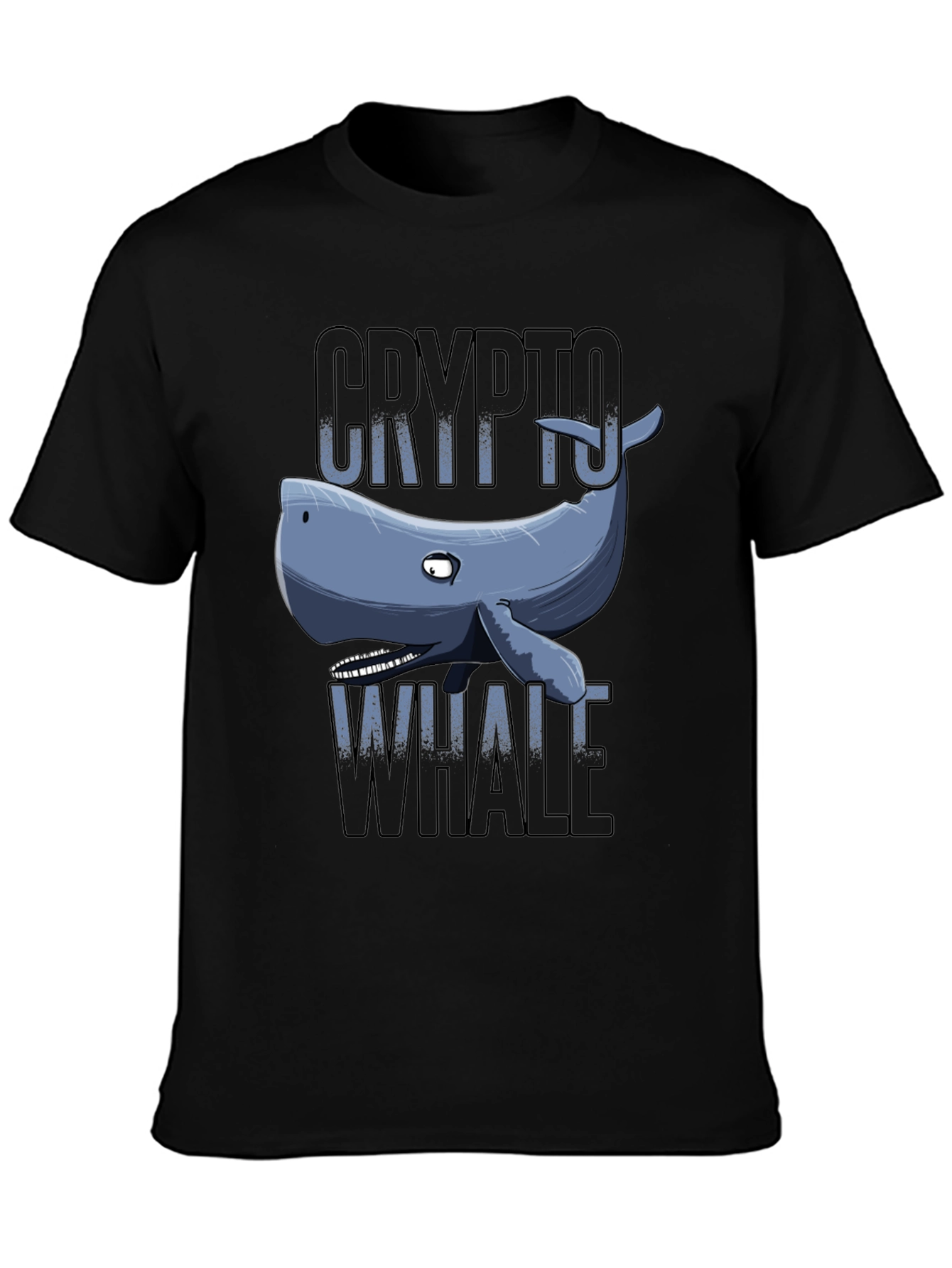 Crypto Whale Graphic Tee - Black