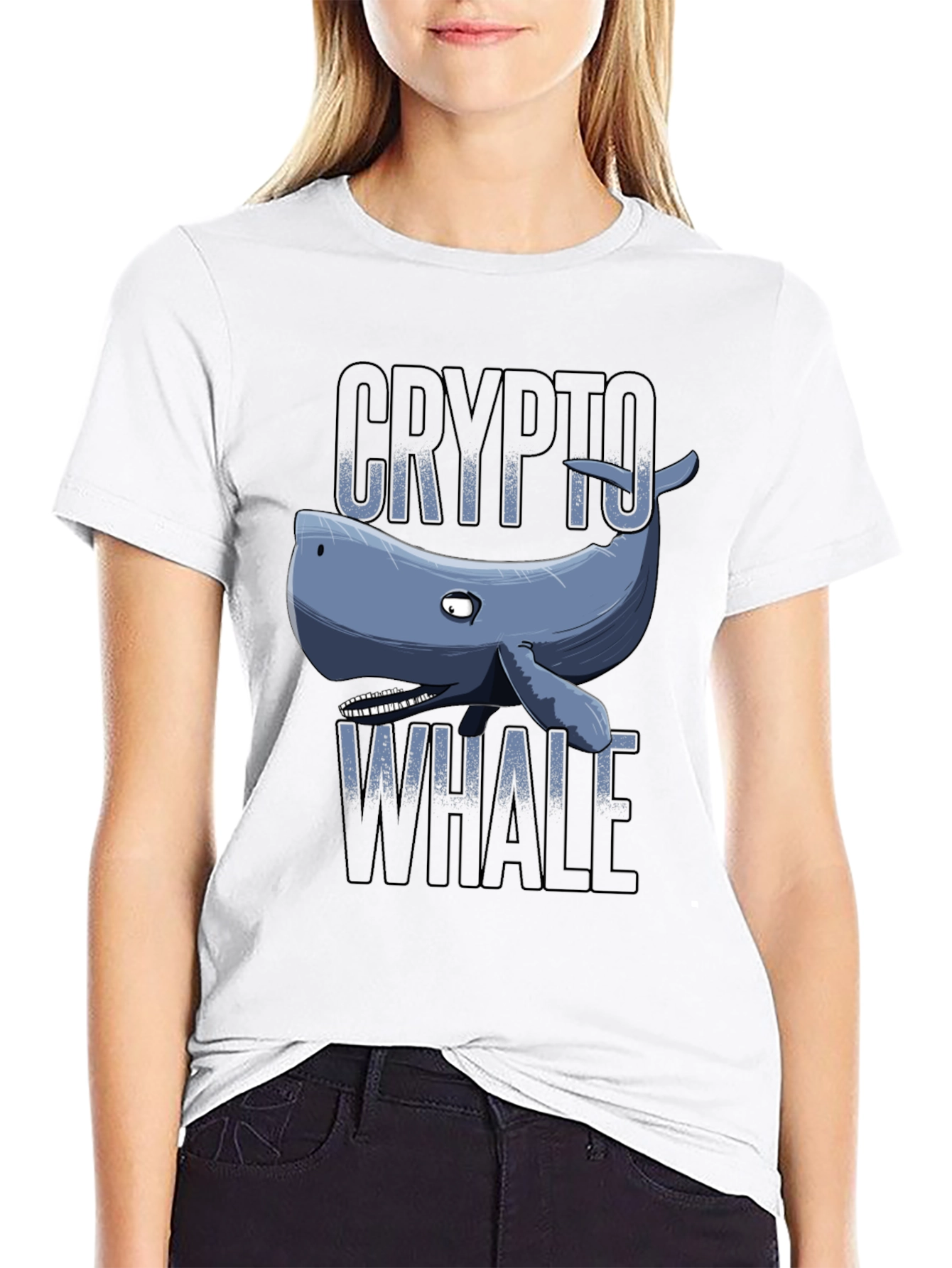 Crypto Whale Graphic Tee - Black