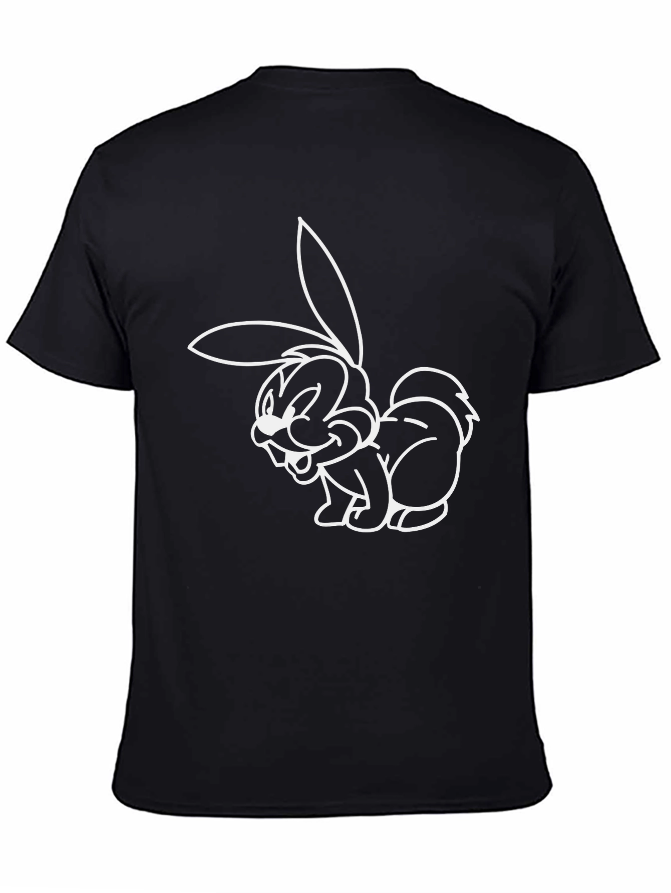 Funny Cartoon Bunny Graphic T-Shirt