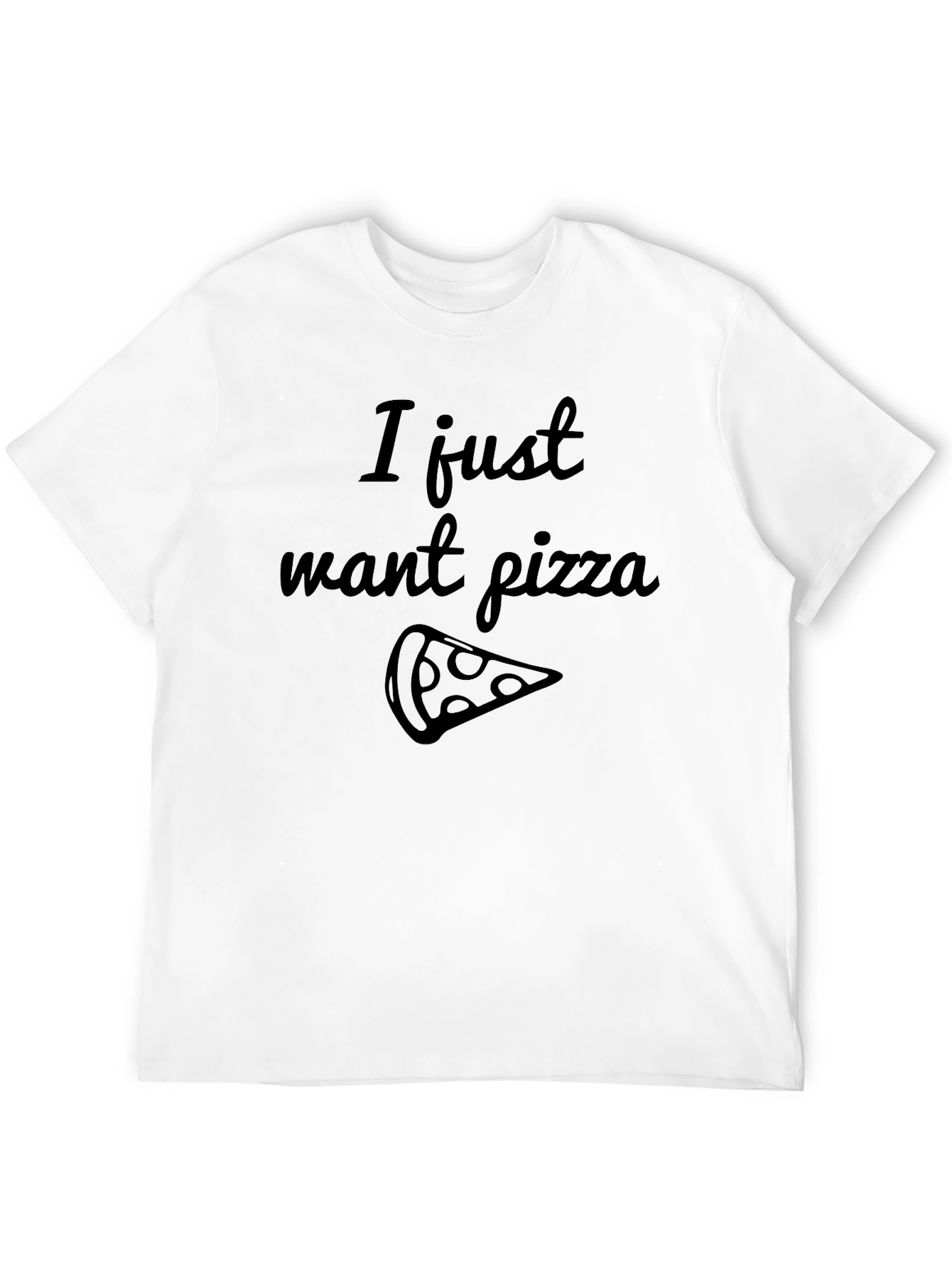 I Just Want Pizza Black Graphic Tee