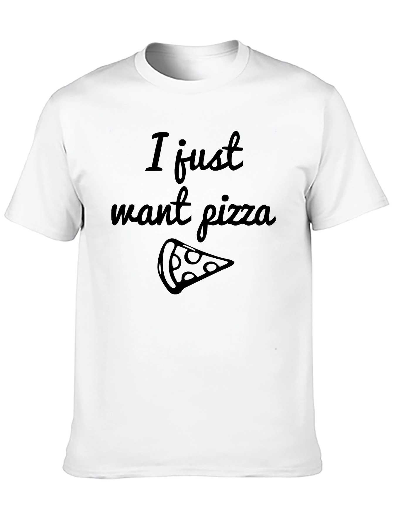 I Just Want Pizza Black Graphic Tee
