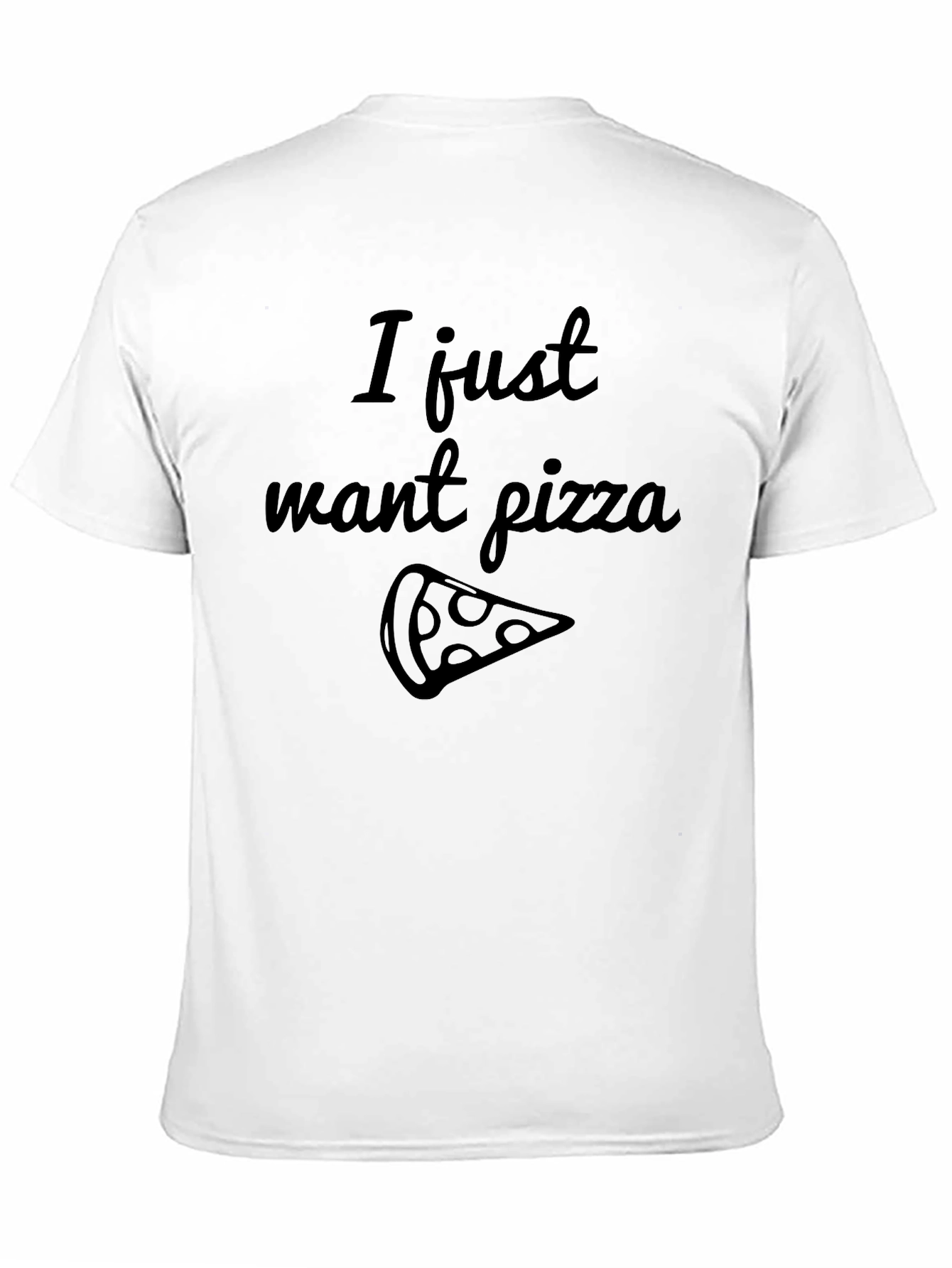 I Just Want Pizza Black Graphic Tee