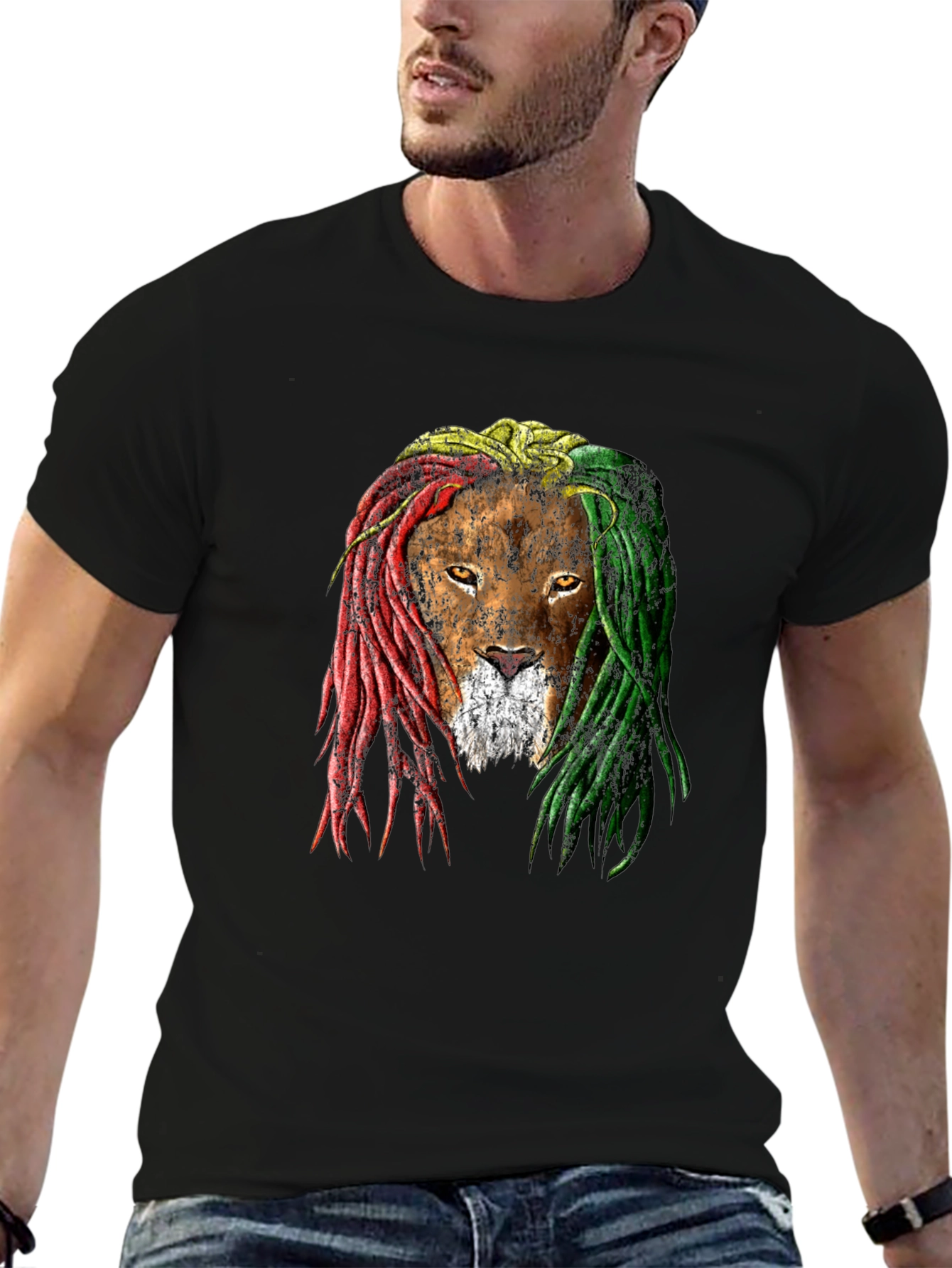 Rasta Lion T-Shirt - Reggae Inspired Graphic Tee