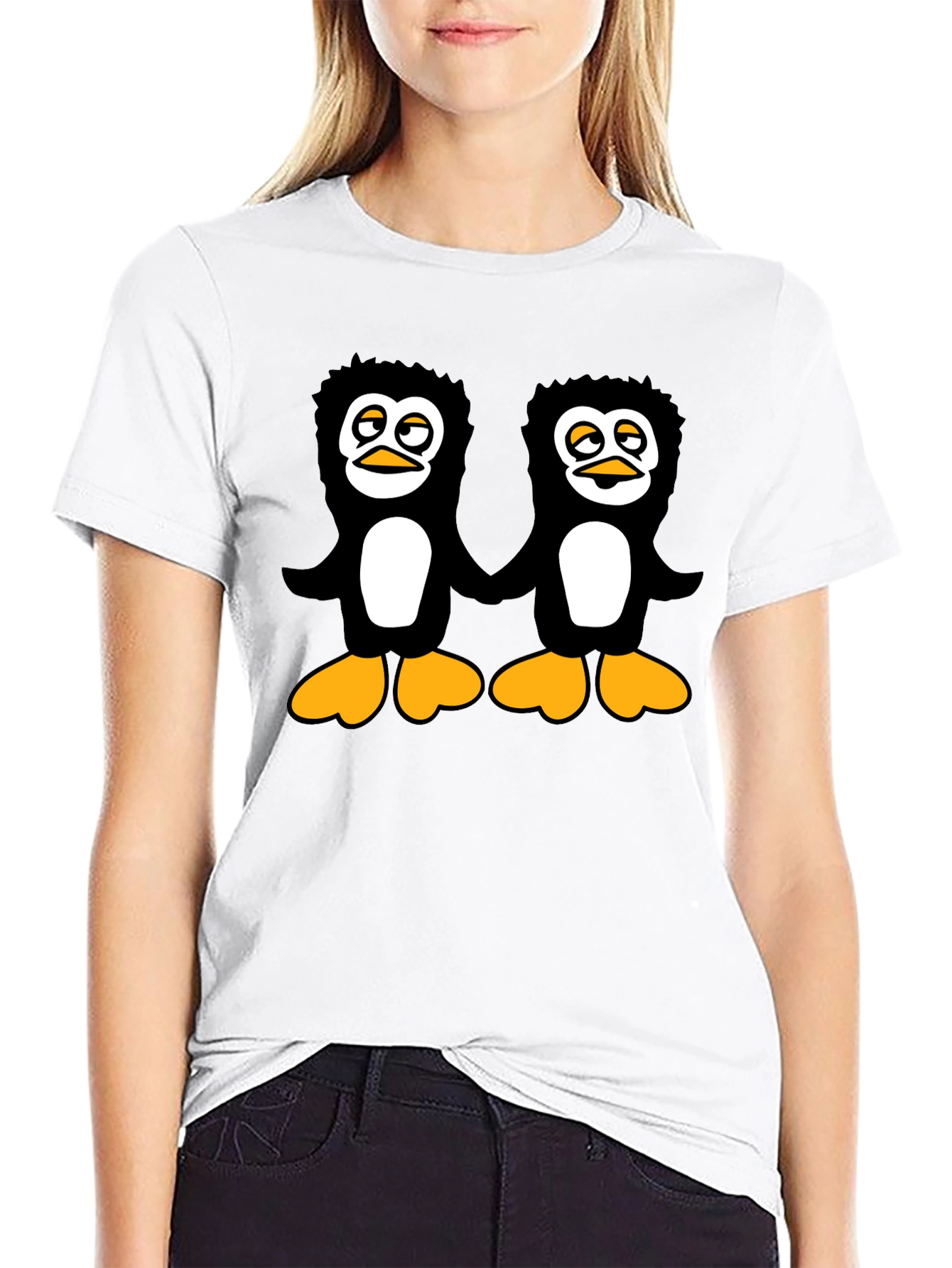 Penguin Pals Black T-Shirt - Fun Graphic Tee
