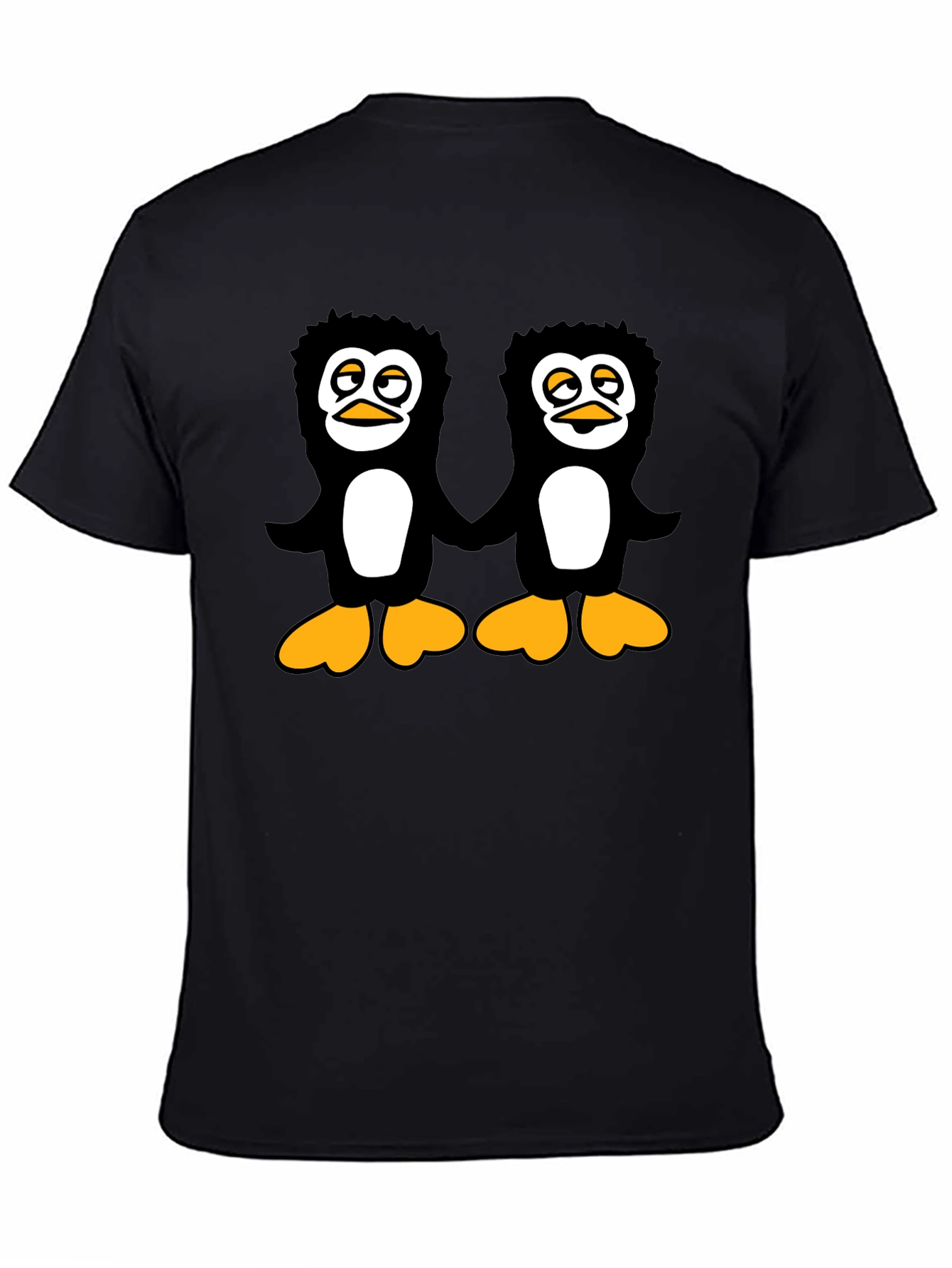 Penguin Pals Black T-Shirt - Fun Graphic Tee