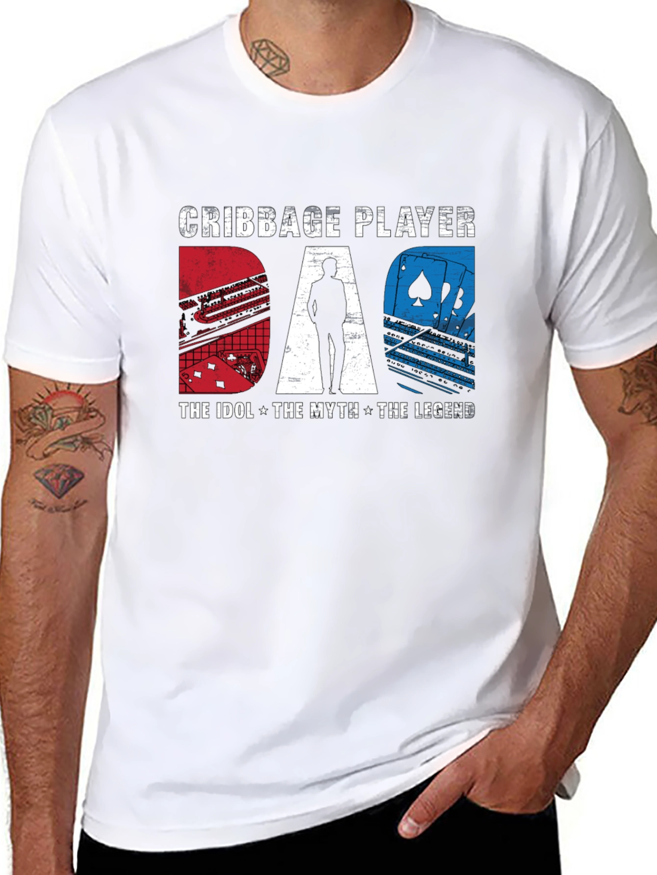 Cribbage Player Dad: The Idol Myth Legend T-Shirt